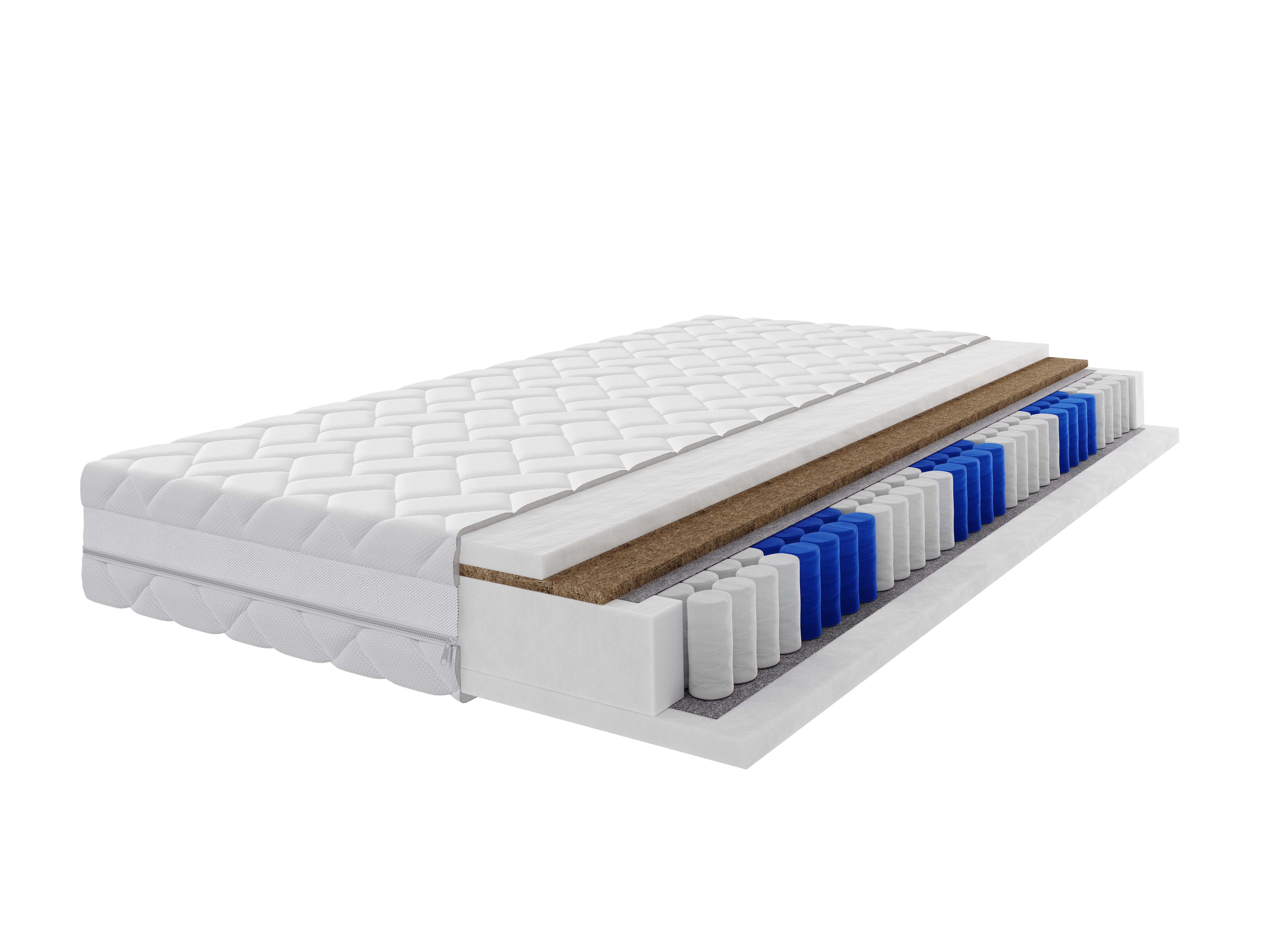 Boxspringmatratze LOTUS, Muffo, Antiallergische Hülle mit Watte, Multipocket-Taschenformat 7 Zonen