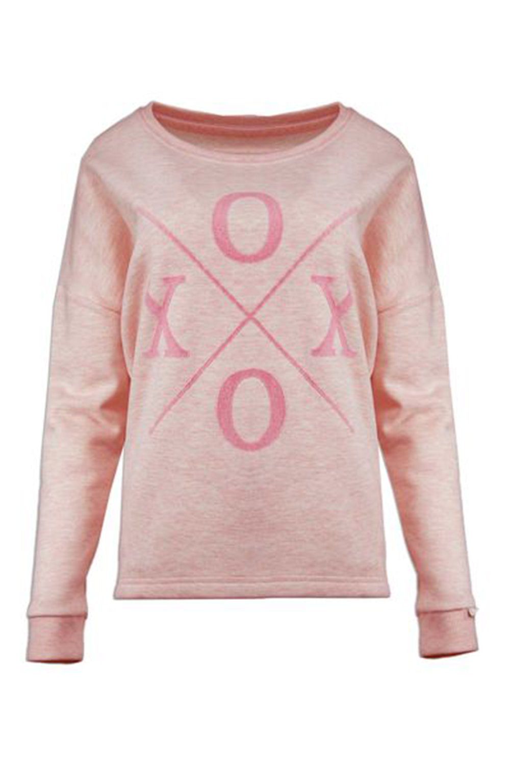 XOX Hoodie XOX Sweatshirt Rundhals, Pullover, Longsleeve rosé melange -  Fair Trade, Oberteil, Damenmode
