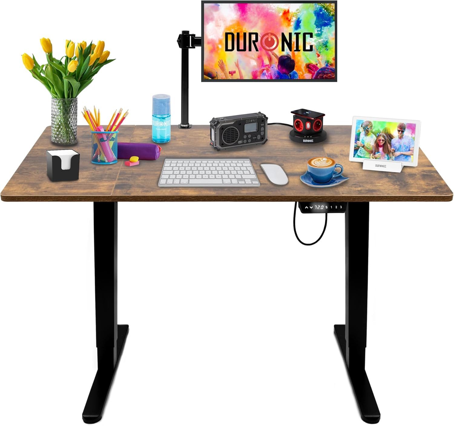 Duronic Schreibtisch, CD120 BO Höhenverstellbarer Schreibtisch, Computertisch für Gaming