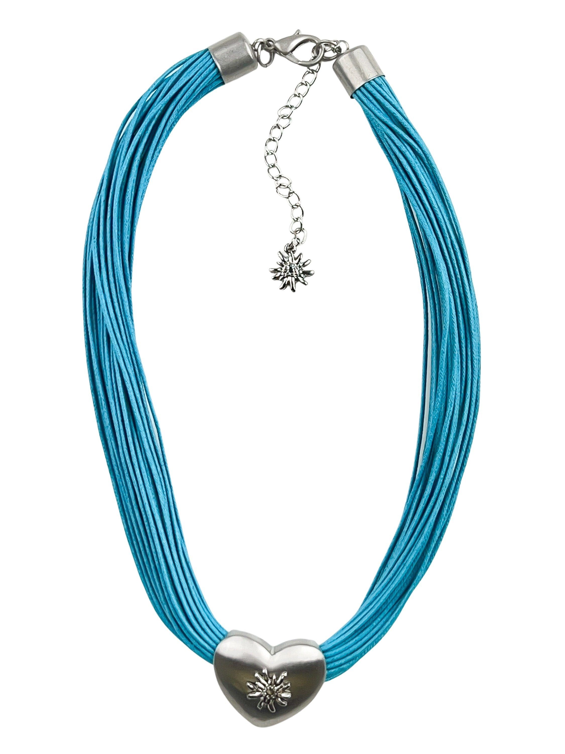 Allgäu Rebell Kette mit Anhänger Vroni, mit Edelweiß