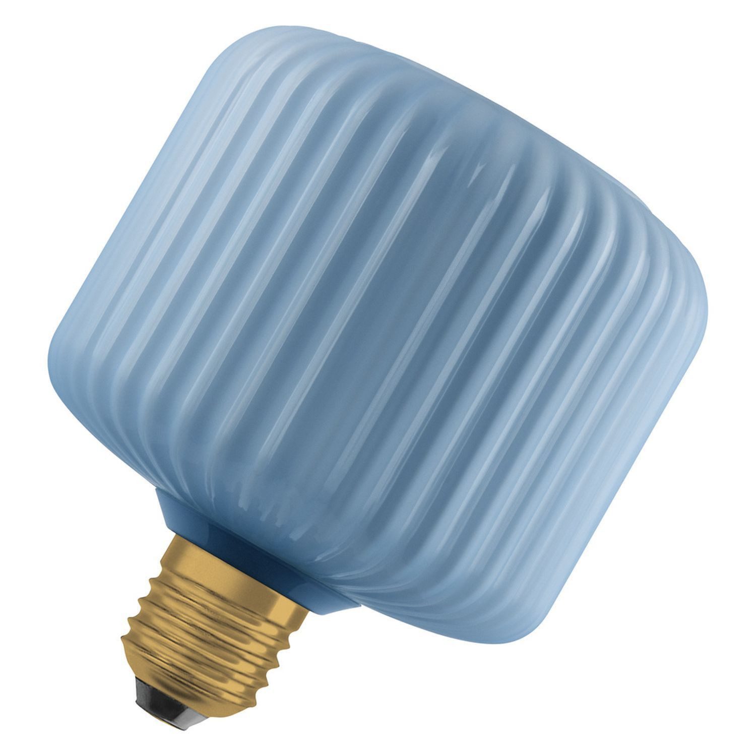 Licht-Erlebnisse LED-Leuchtmittel LAMP, E27, Warmweiß, Deko Lampe E27 Glas Blau Ø 12 cm 2700 K 300 lm Retro warmweiß
