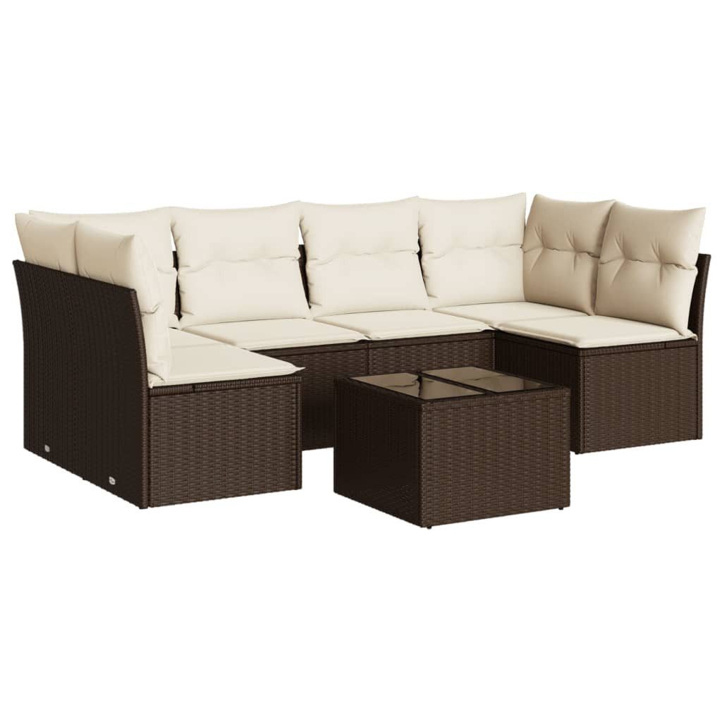 vidaXL Gartenlounge-Set 7-tlg. Garten-Sofagarnitur mit Kissen günstig online kaufen