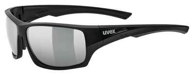 Uvex Sportbrille, (1-St), uvex Unisex – Erwachsene, sportstyle 222 pola Sportbrille, polarisiert black mat/silver