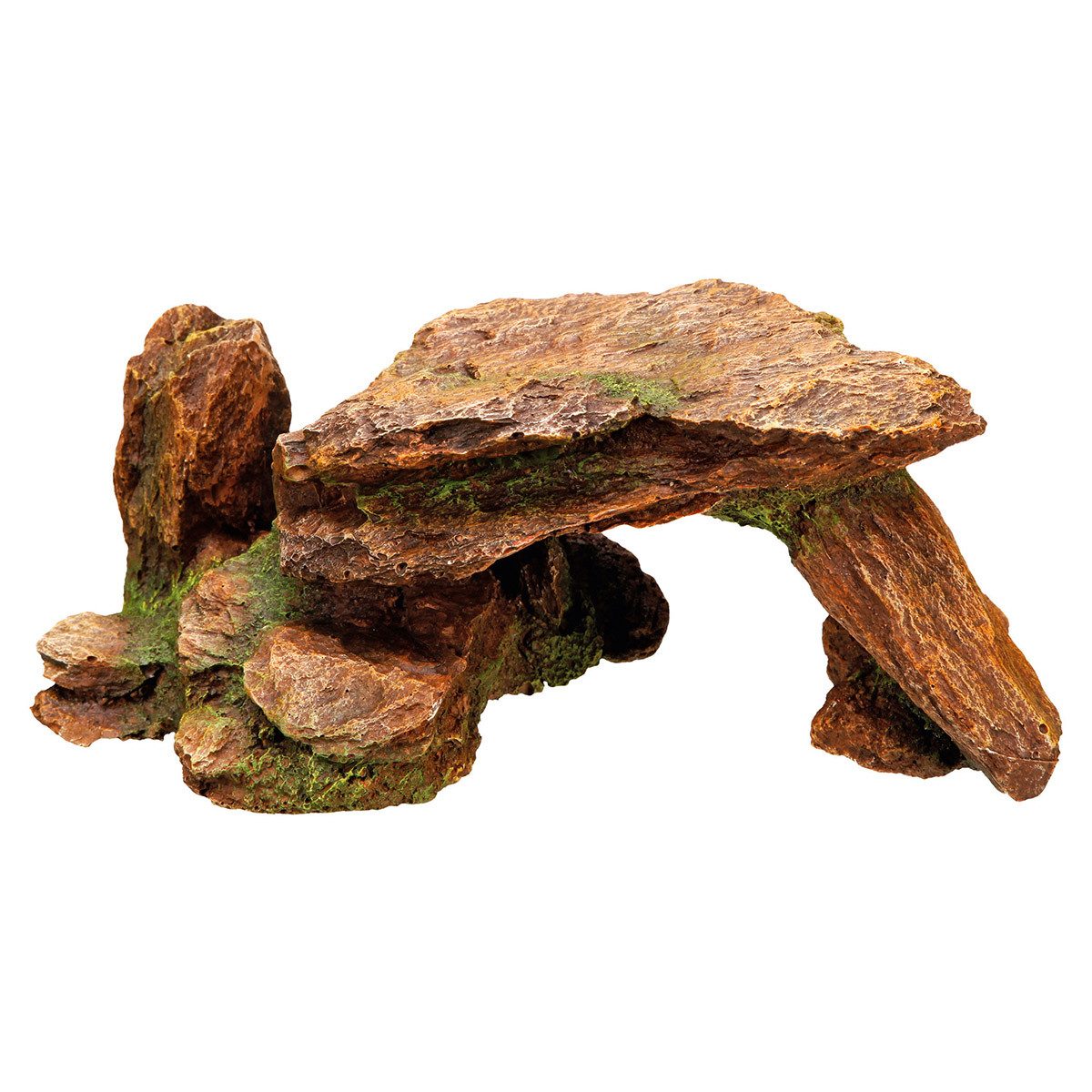 Aquariendeko Aquariendekoration Stein mit Pflanzen, 22,5 x 13 x 9,5 cm