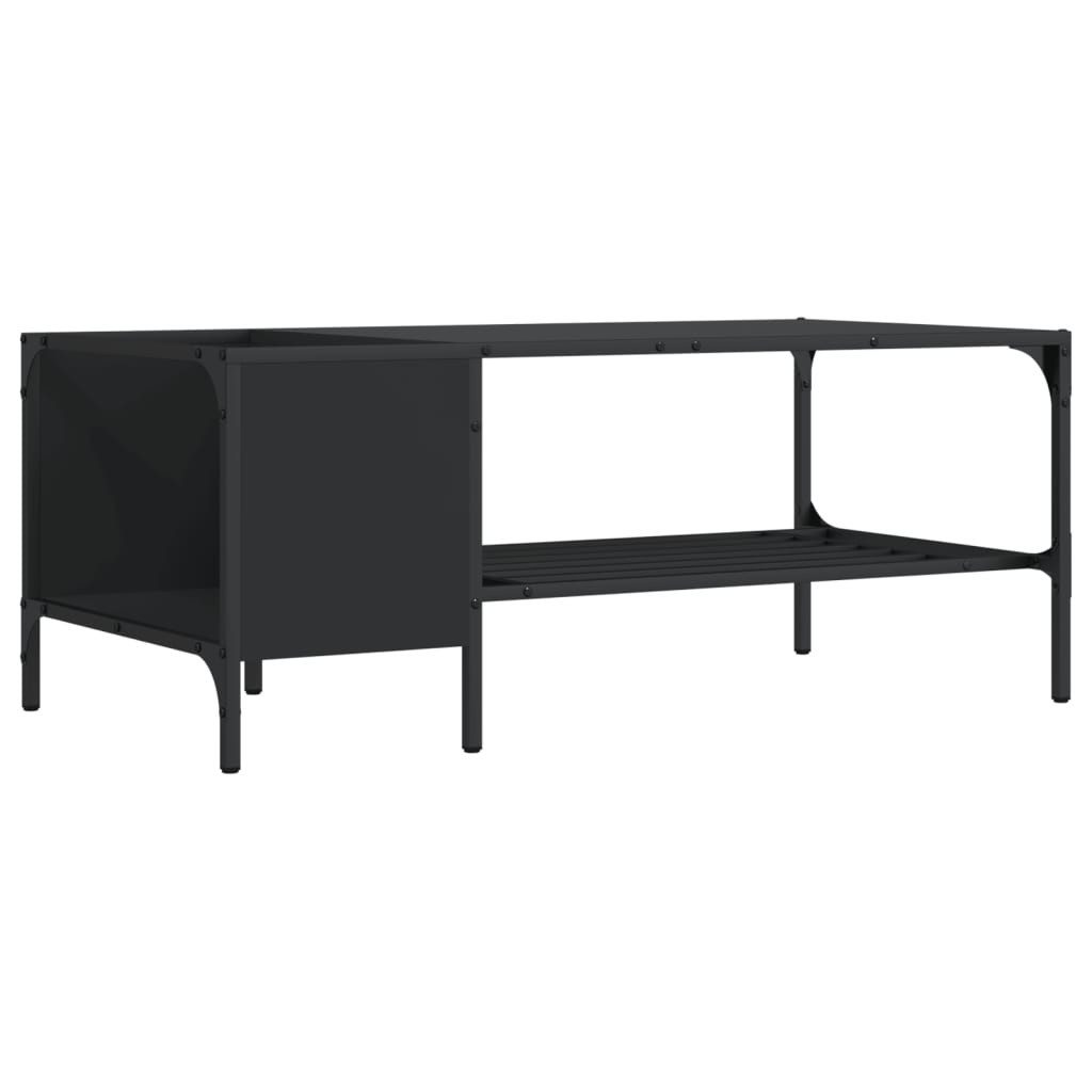vidaXL Couchtisch Couchtisch mit Regal Schwarz günstig online kaufen