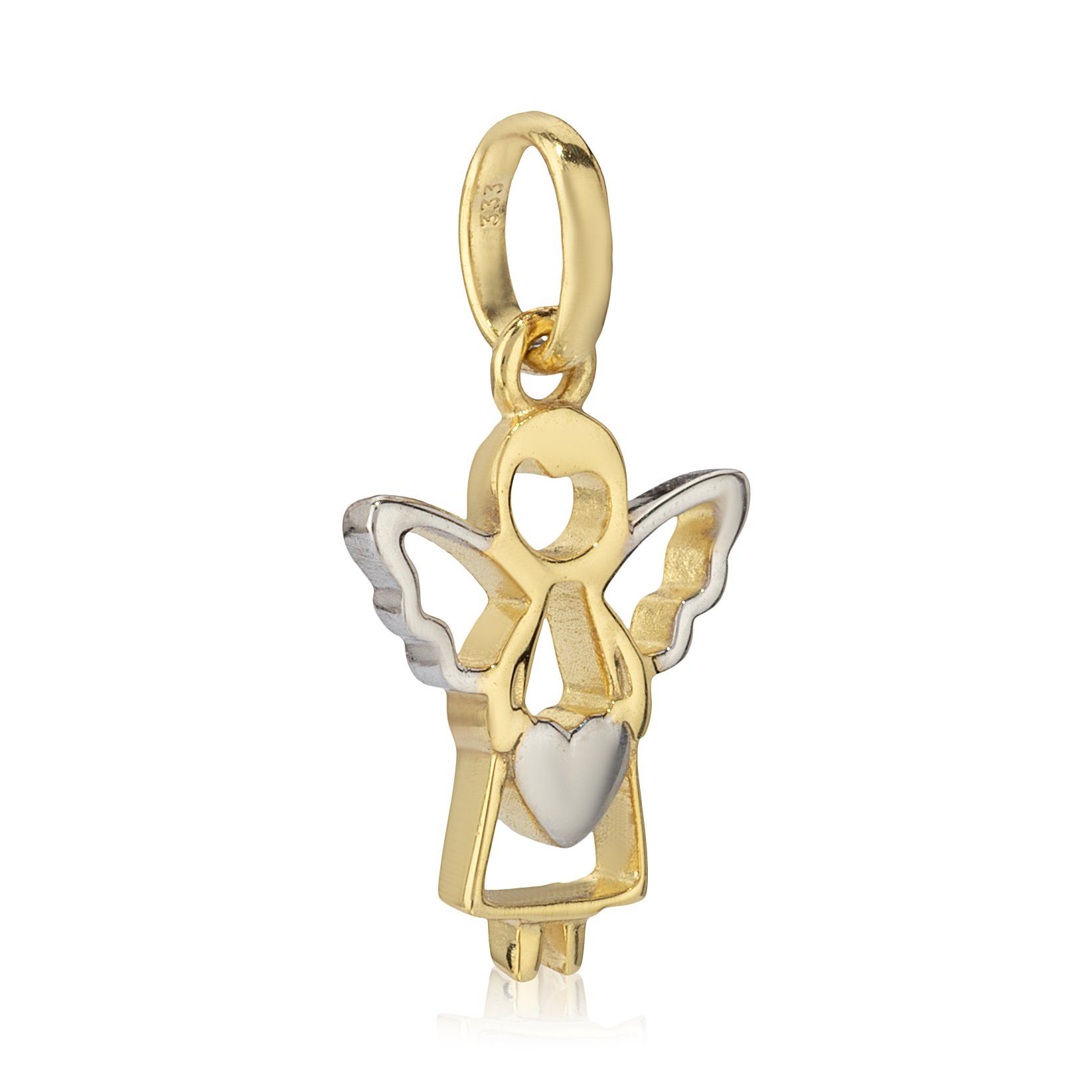 NKlaus Кулоны Taufanhänger 18mm kleiner Schutzengel Gelb Gold 33 (1 Stück)