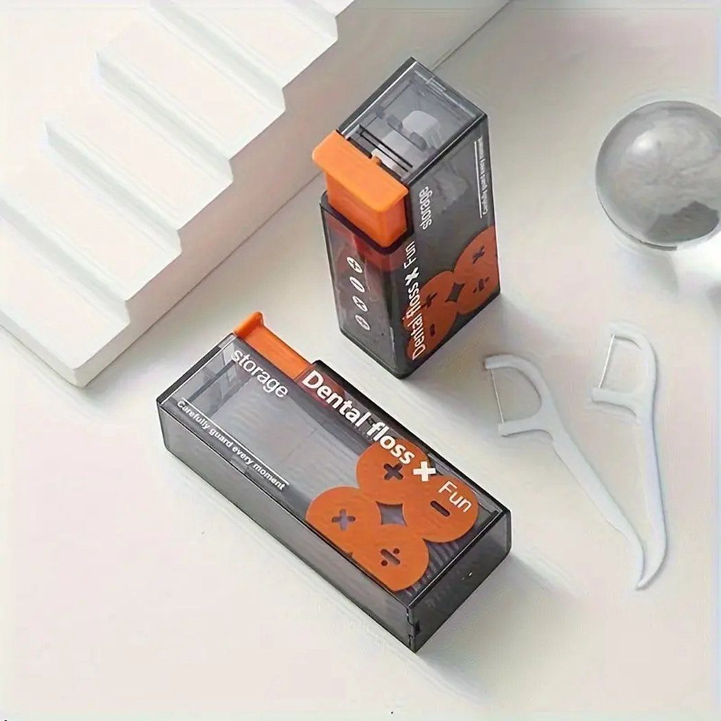 TUABUR Frischhaltedose Tragbare automatische Pop-up-Aufbewahrungsbox für Zahnseide, Plastik