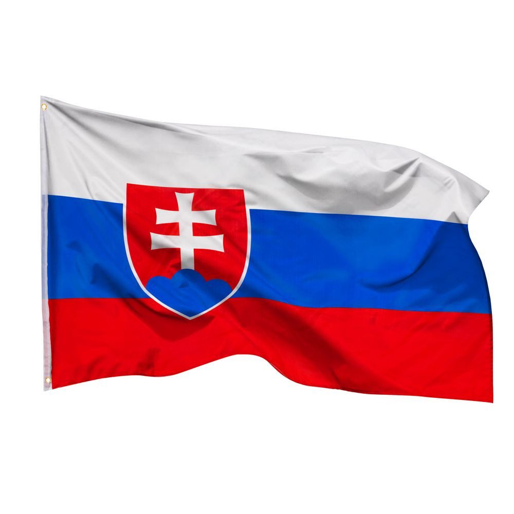 PHENO FLAGS Flagge Slowakei Flagge - Slowakeifahne 90 x 150 cm, Strapazierfähige Fahne für Fahnenmast