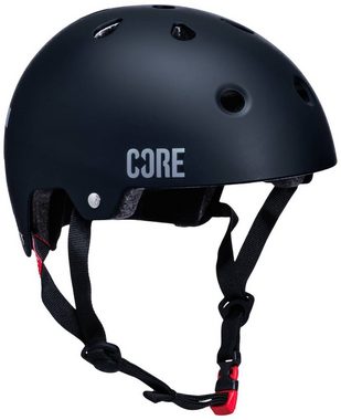 Core Action Sports Protektoren-Set Core Stunt-Scooter Skate Dirt Helm Schwarz/Logo Weiß XS/S (48-54cm)