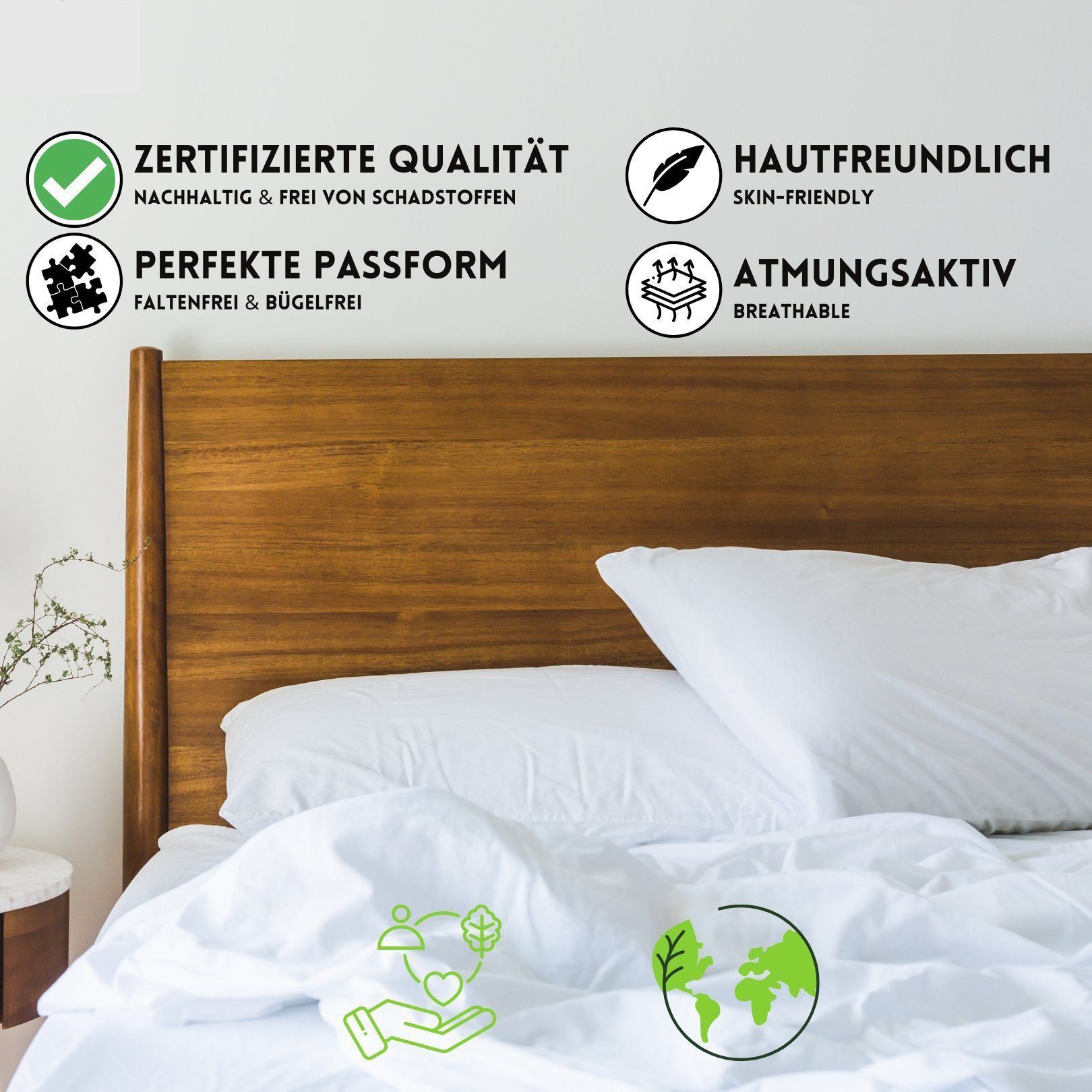 Hometex Premium Textiles Spannbettlaken aus Frottier Stoff bis 23 cm Steghöhe, Frottee, Gummizug: Rundumgummizug, Kuschelig warm und extra weich, ideal für die  – Bild 5 von 5