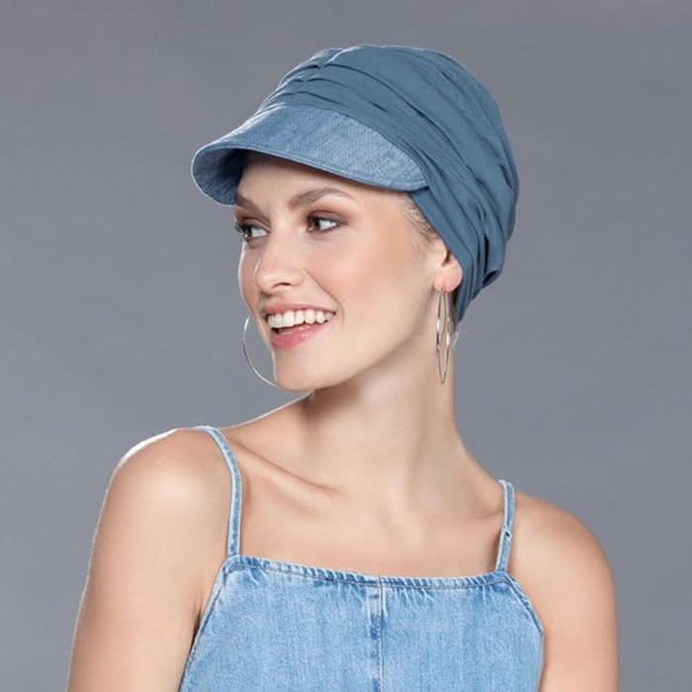 Ellen Wille Kopftuch Ellen Wille Akiko, Atmungsaktive Cap aus weichem Bambus-Viskose-Mix mit Leinenschild.
