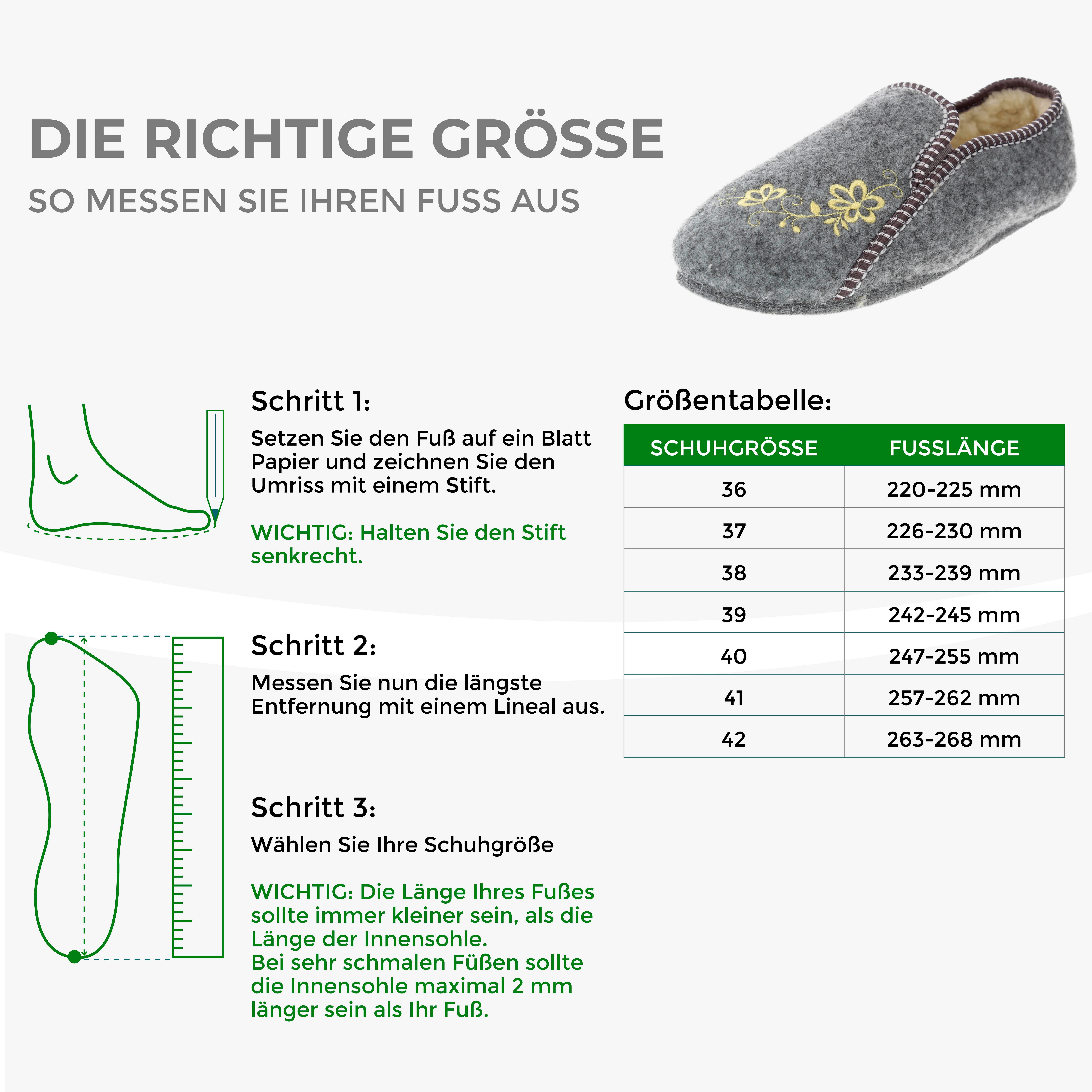 filsko Rosendaal Damen Ballerina Hausschuh mit Stickereien