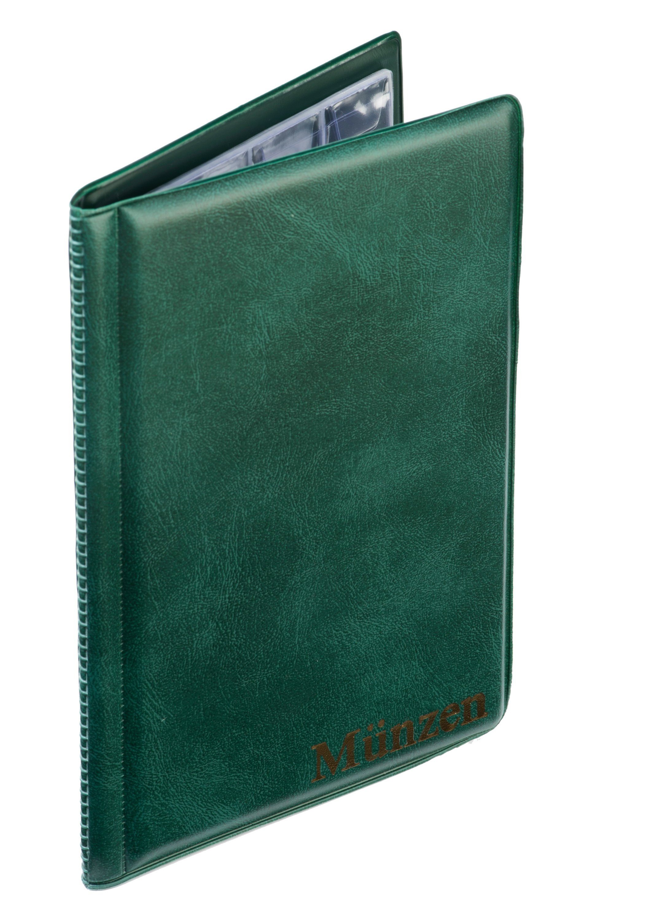 MC.Sammler Sammleretui MC.Sammler Münzalbum für 96 Stück 2 Euro Münzen, Grün