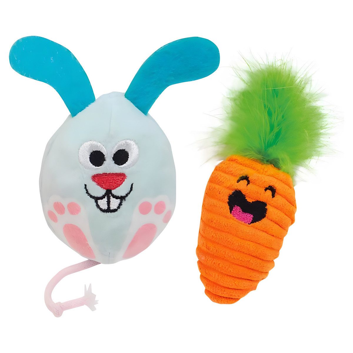 Nobby Tierkuscheltier Katzenspielzeug Ostern Hase oder Möhrchen mit Catnip