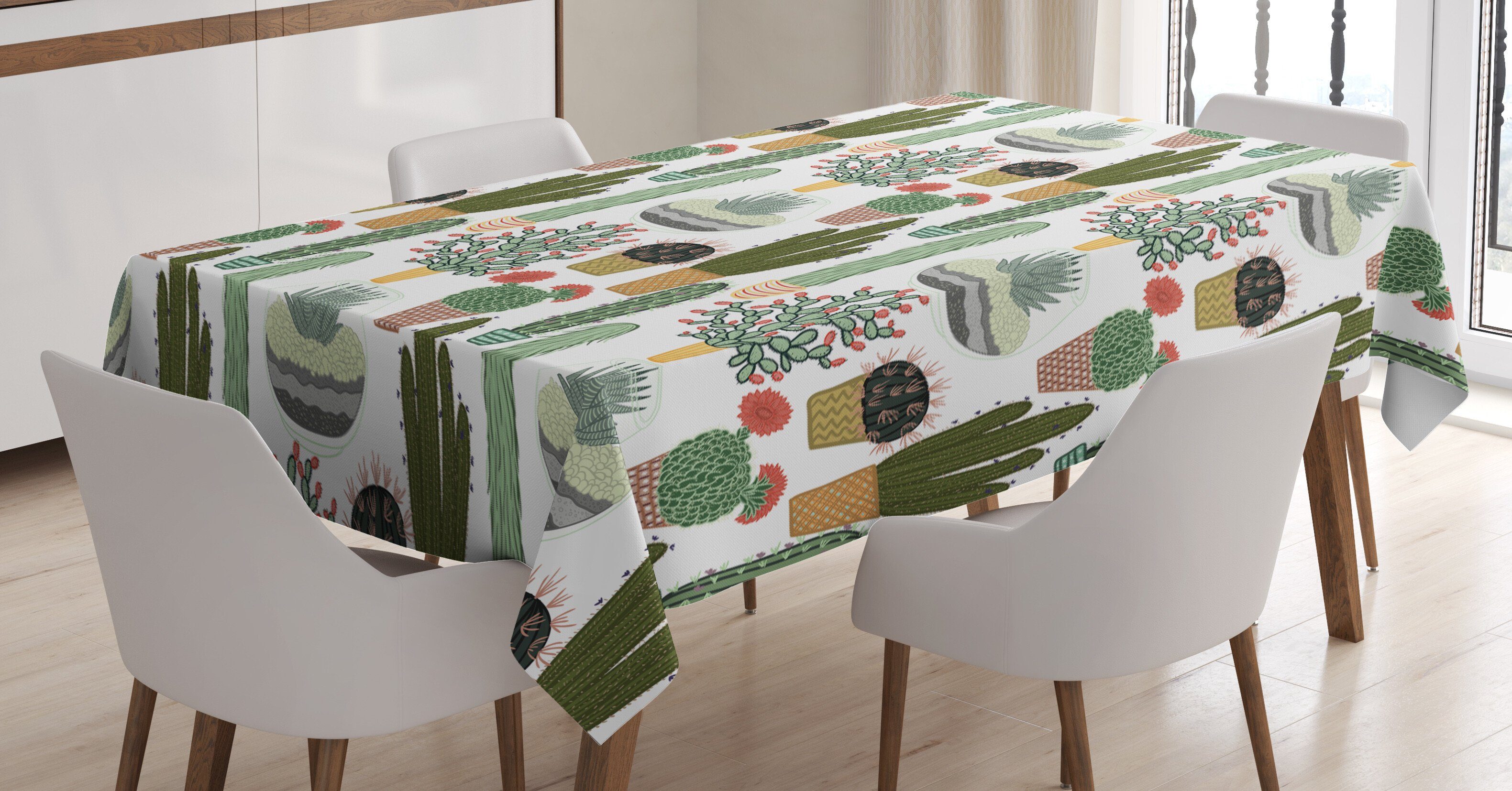Abakuhaus Tischdecke Farbfest Waschbar den Succulents Blumentöpfe Bereich Farben, Außen Kaktus Klare geeignet Für