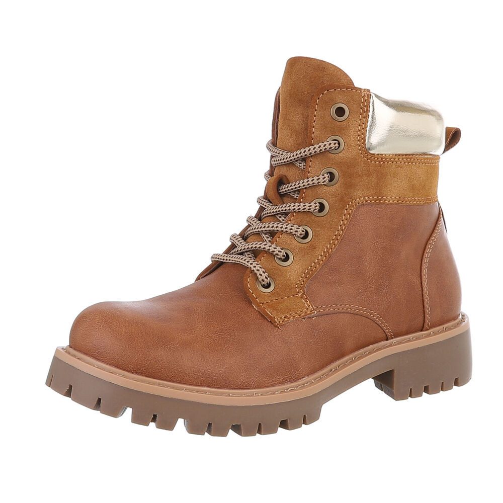 Ital-Design Damen Schnürschuhe Freizeit Stiefelette (87531900) Blockabsatz günstig online kaufen