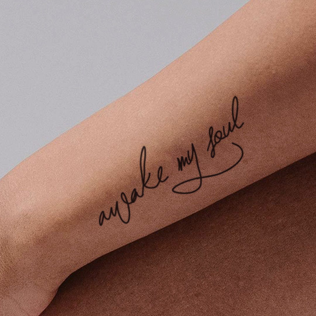 Inkster Schmuck-Tattoo awake my soul Tattoo, wasserfestes temporäres Tattoo, 2 Wochen Halt