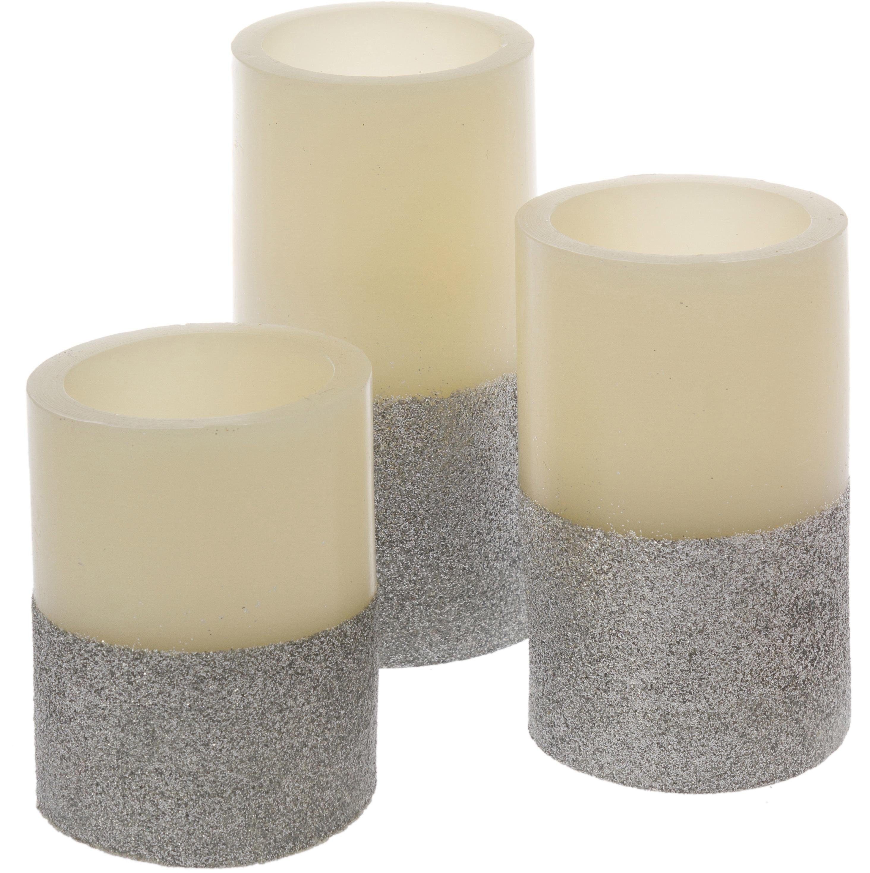 Echte Qualität Myflair Möbel & Silver 3-tlg) cremefarben/silberfarben Accessoires Weihnachtsdeko (Set, LED-Kerze Star