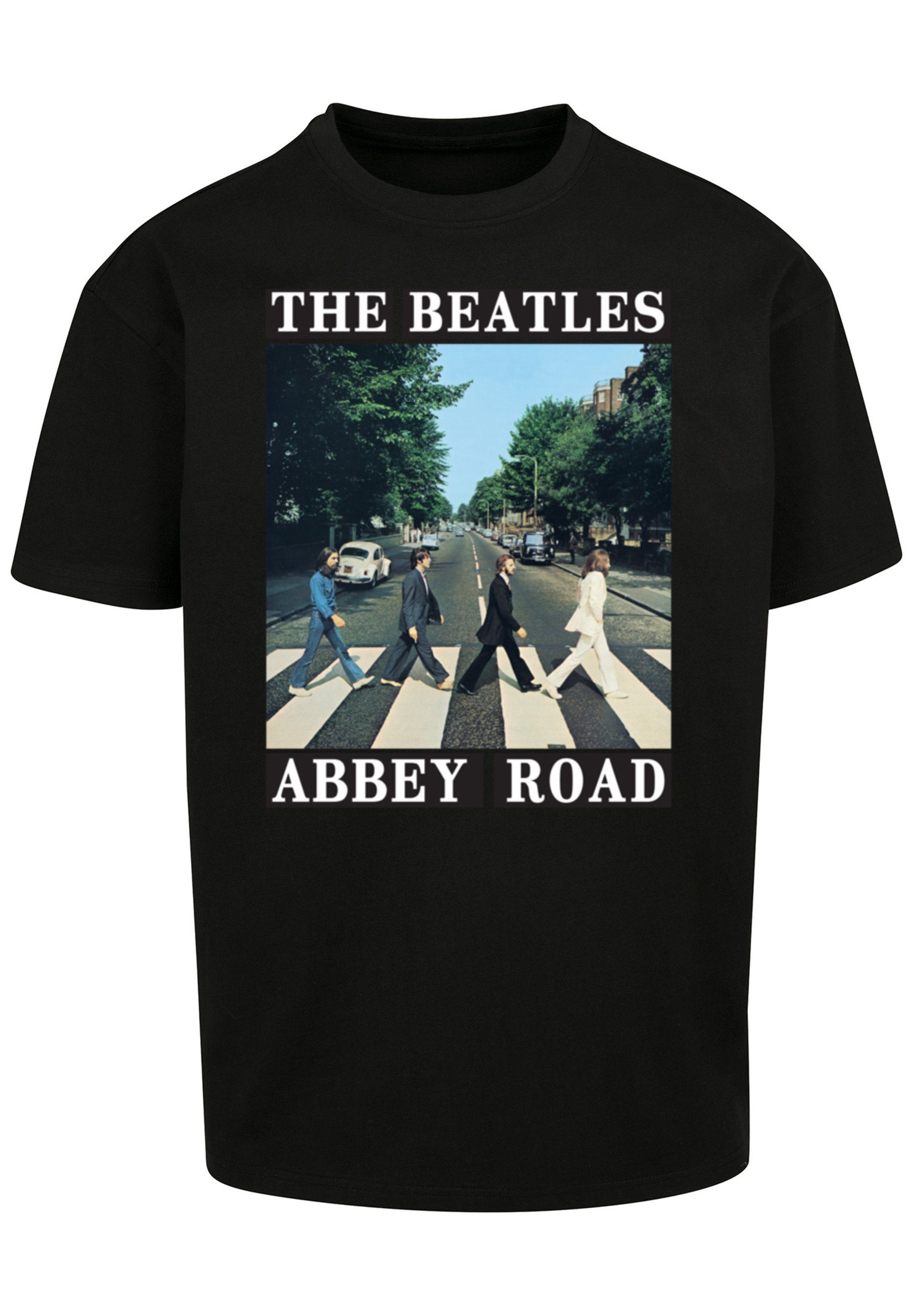 F4NT4STIC T-Shirt The Beatles Band Road Abbey Print schwarz