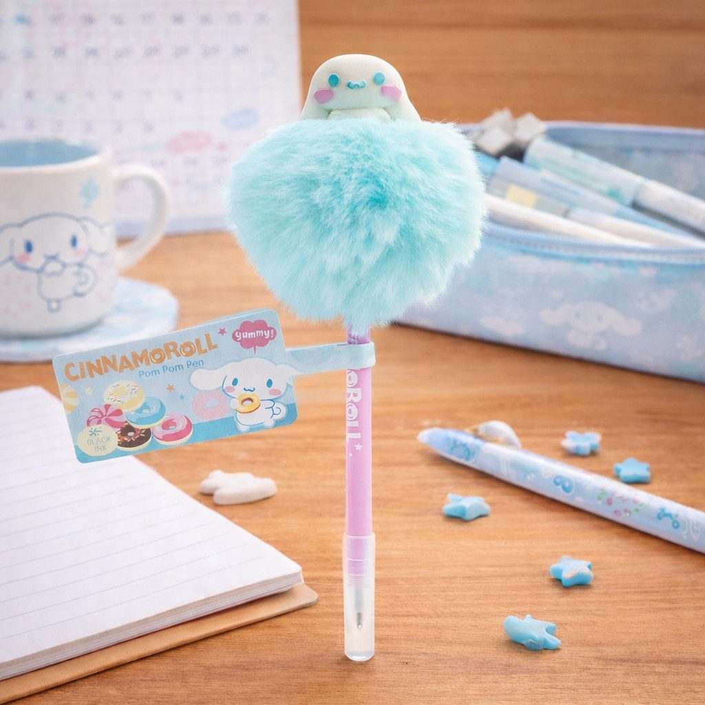 Blue Sky Designs Tintenfeinschreiber Sanrio Cinnamoroll - Stift Pom Pom