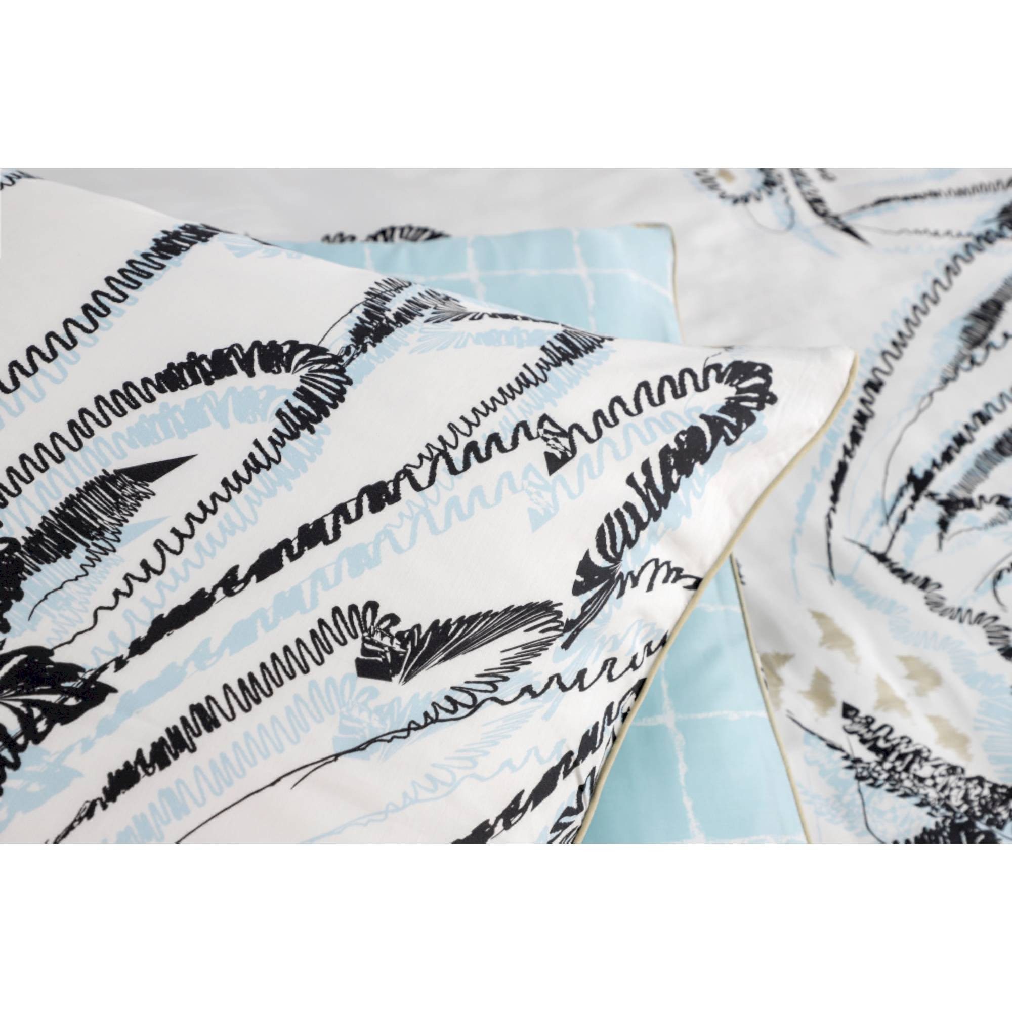 Esprit Bettwäsche GRACE Satin Bettwäsche, Baumwolle, 1 teilig, 140 x 200 cm in Hellblau