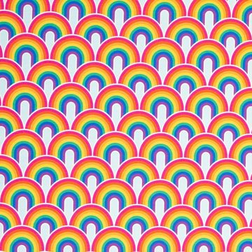 Swafing Stoff Baumwolljersey - Rainbows bunt by lycklig design -