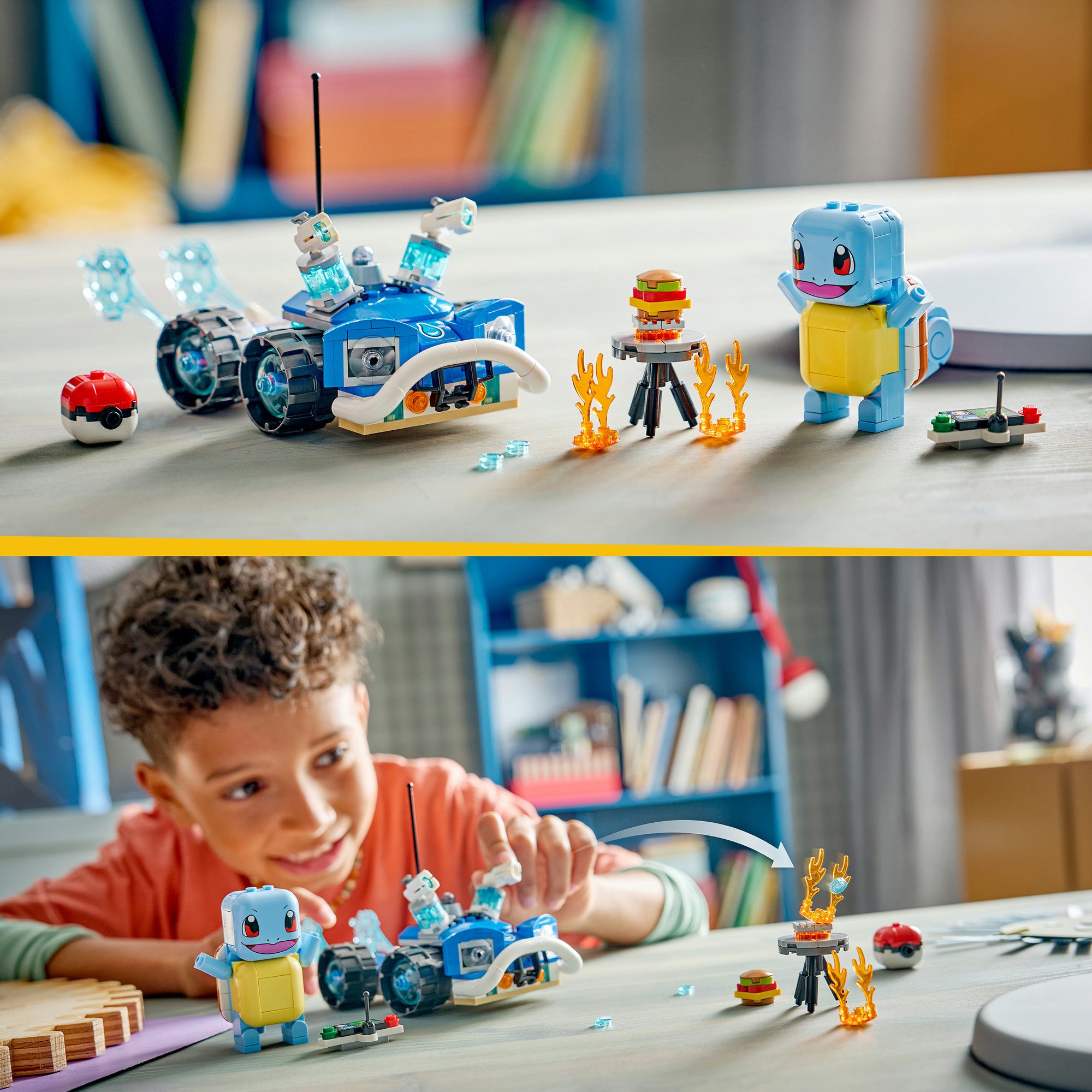 LEGO® SMART Play: Trainer-Buggyabenteuer mit Schiggy (72156), LEGO Pokémon Konstruktionsspielsteine, (320 St), Mit SMART Brick kombatibel (nicht enthalten)