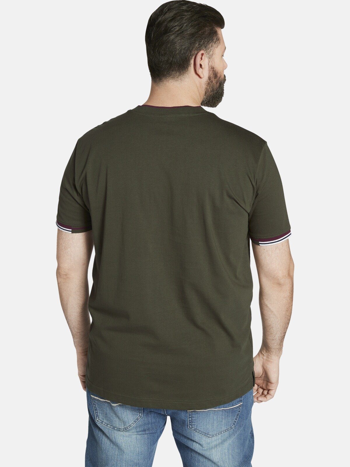 Colby EWAN, im khaki Rippstrick Charles T-Shirt V-Ausschnitt EARL