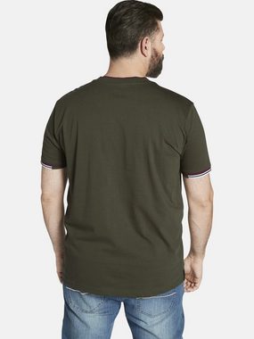 Charles Colby T-Shirt EARL EWAN V-Ausschnitt im Rippstrick