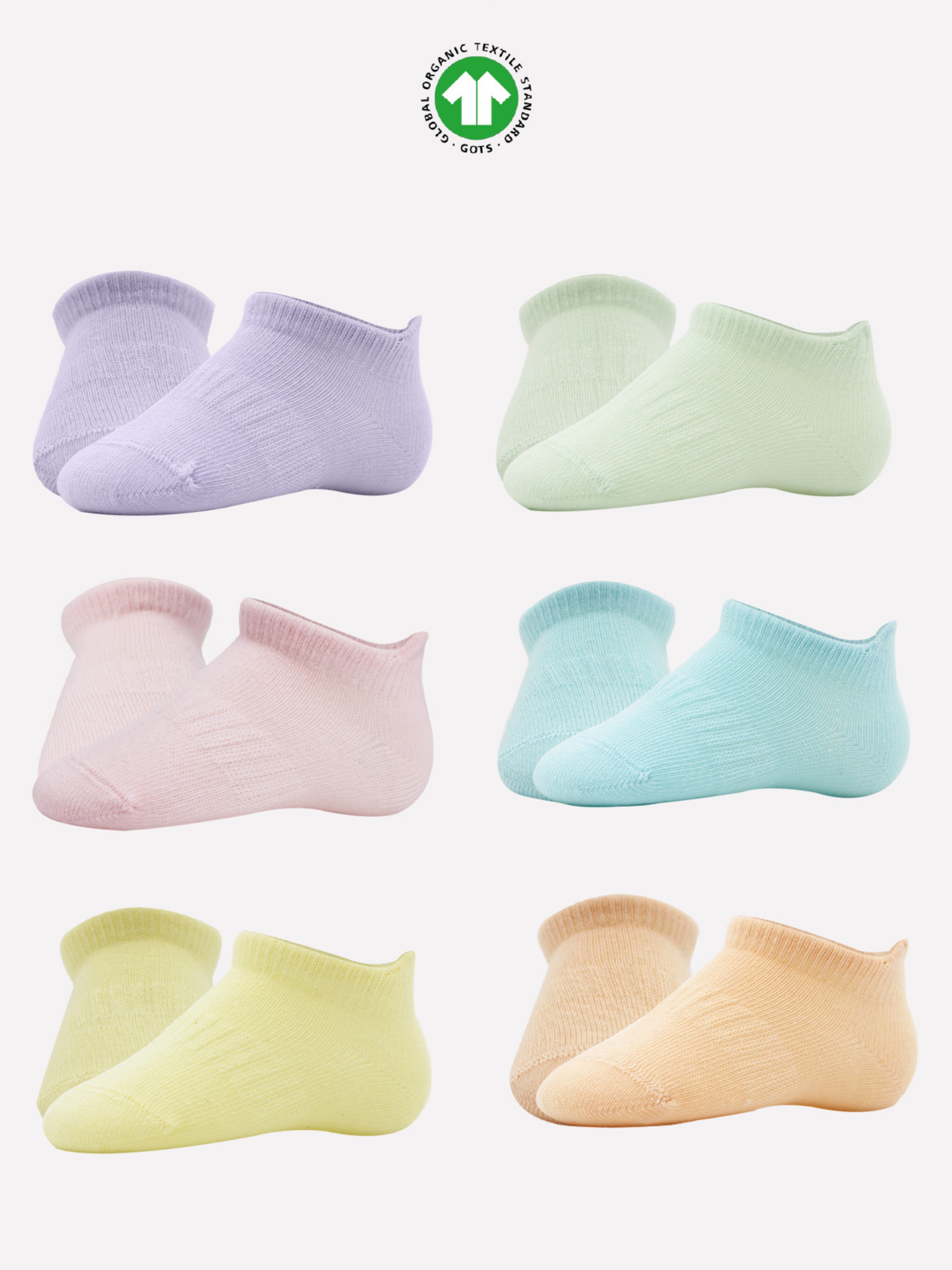 bistyle Sneakersocken (6er Pack) Sneakersocken Babys Jungen Mädchen Babysocken Kurzsocken (Set, 6-Paar, 6er-Pack) Bio-Baumwolle GOTS zertifiziert 0-6 Monate bis – Bild 3 von 4