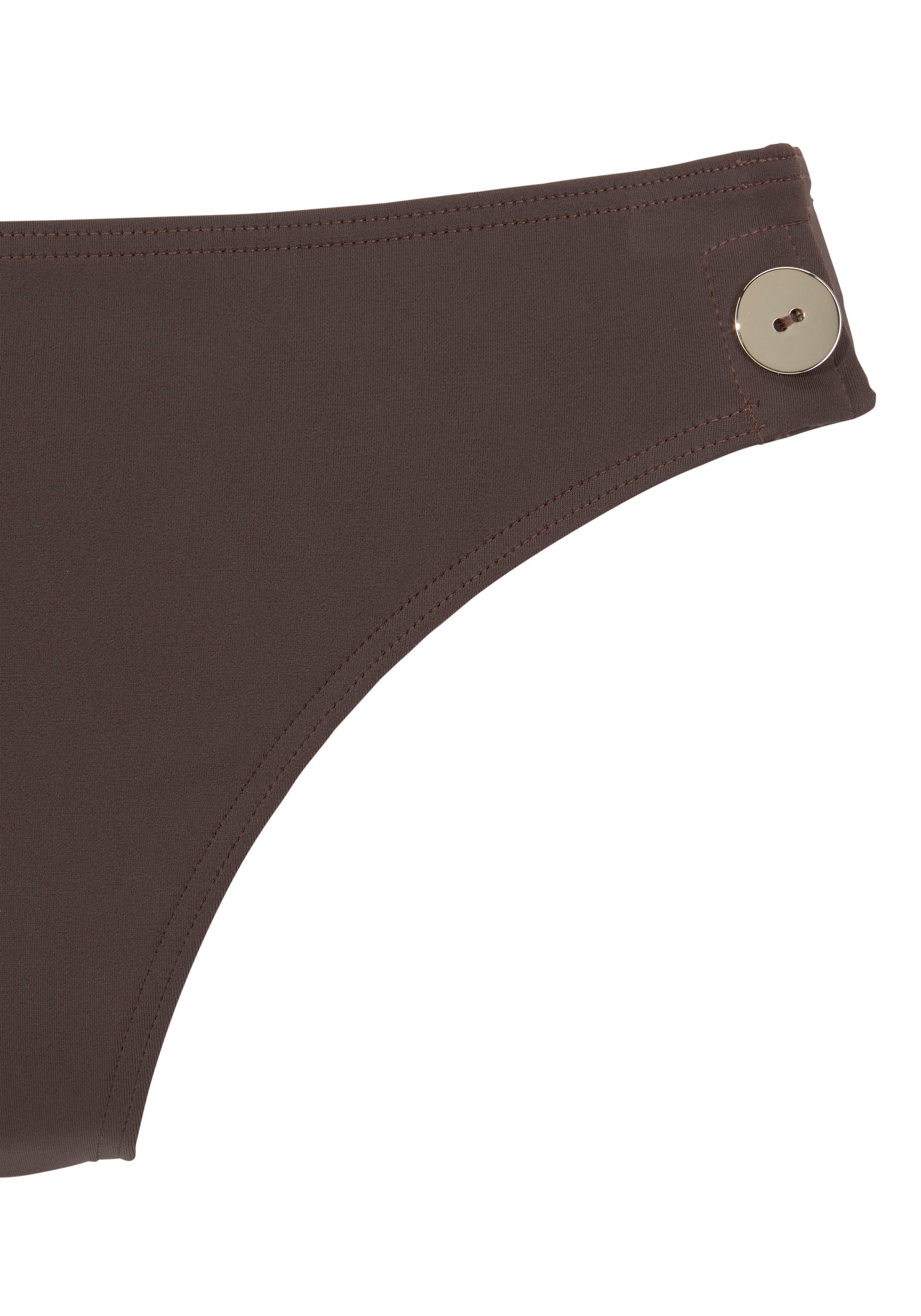 Vivance by Lascana Triangel-Bikini mit goldfarbenen Zierknöpfen – Bild 3 von 5