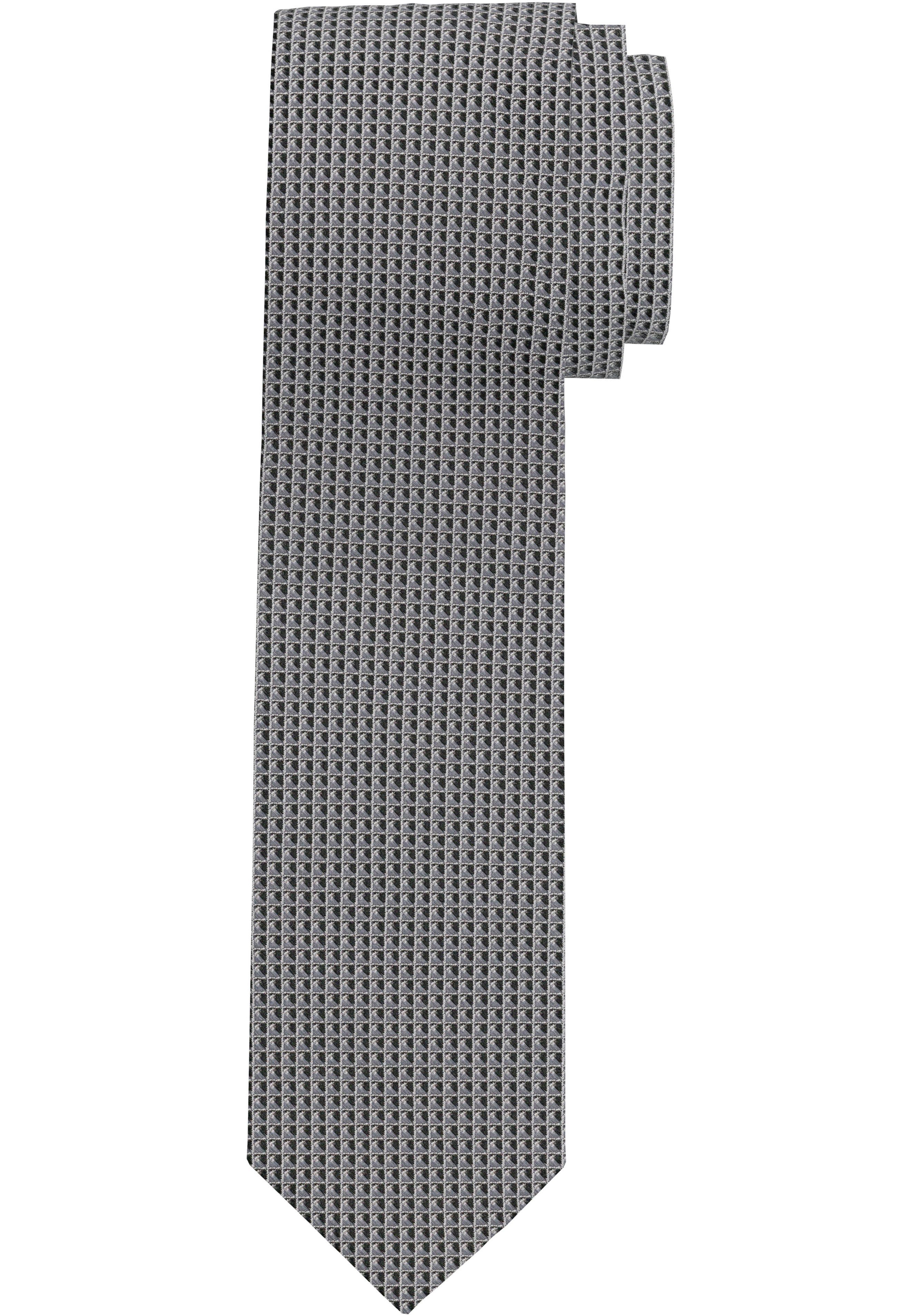 Krawatte anthrazit Krawatte Strukturierte OLYMP