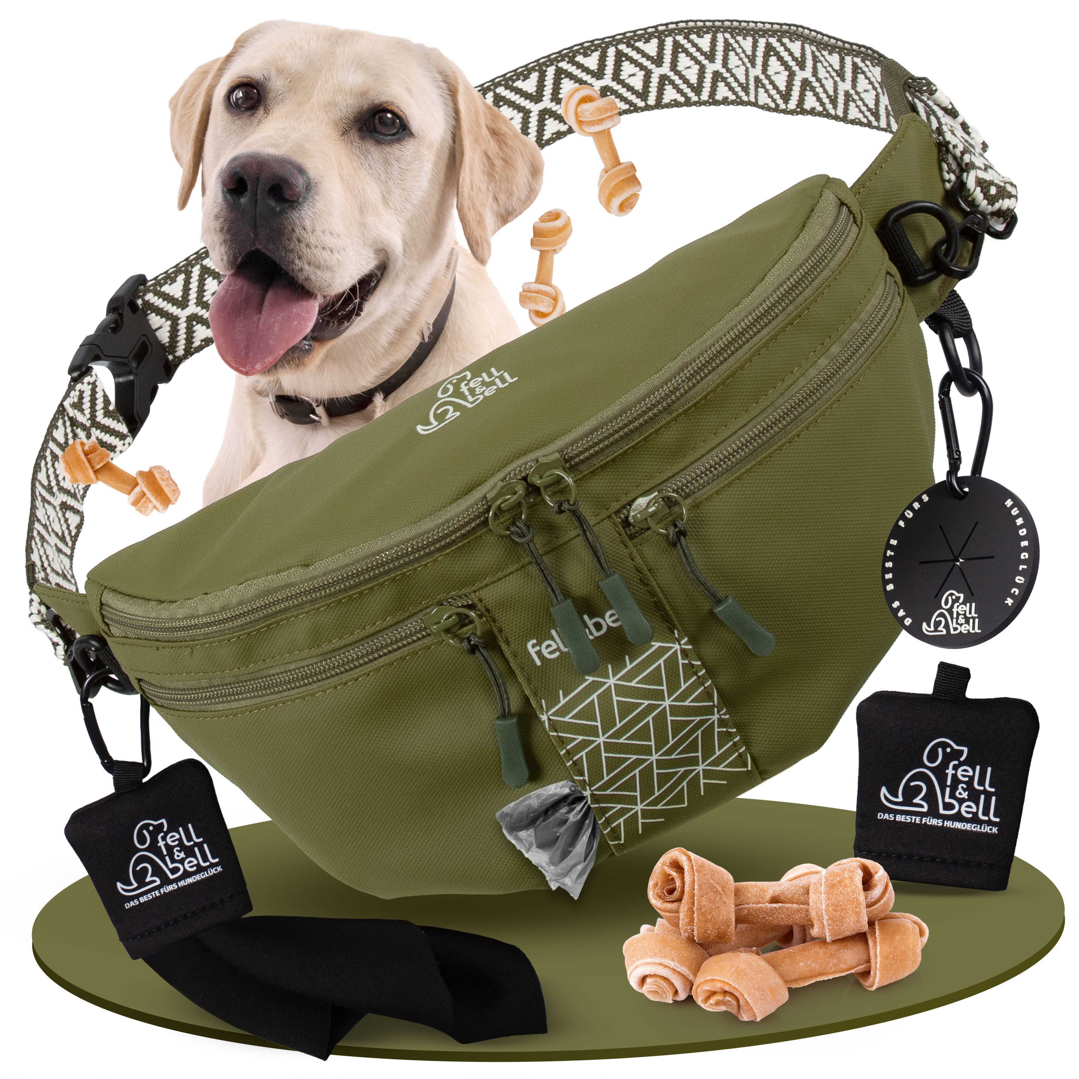 fell&bell Сумка для лікування mila & me, 3-in-1, mit Snack-& XXL Handyfach, reflektierend, abwaschbar + EXTRAS!