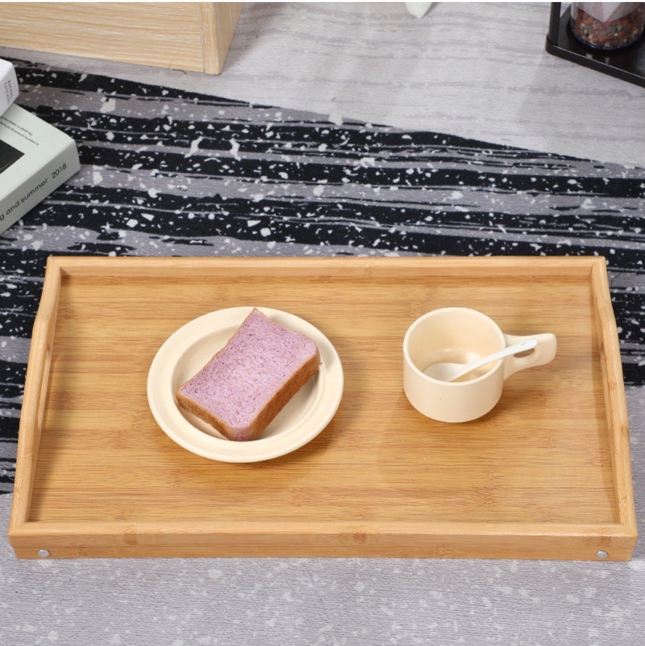 Laptoptisch Bambus Klapptisch Betttische Serviertablett Frühstück Bett Tablett