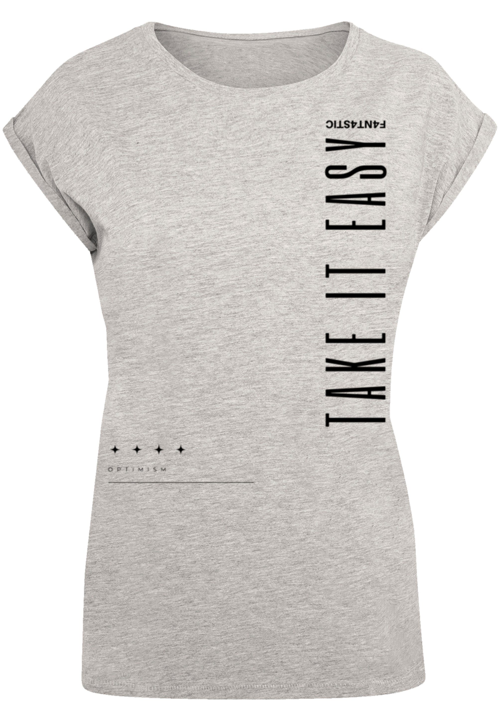 F4NT4STIC T-Shirt PLUS SIZE Take It Easy Print