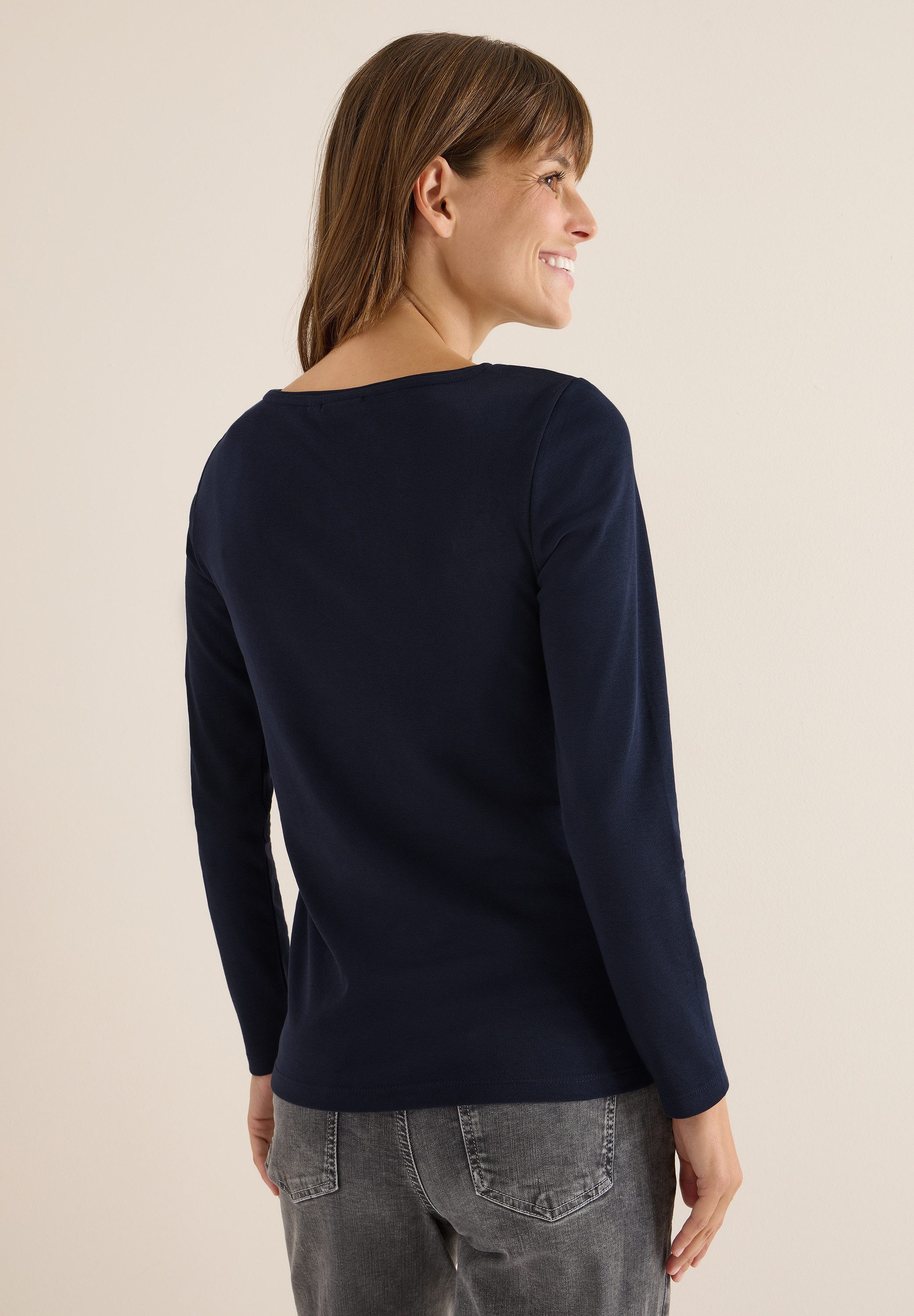 CECIL Langarmshirt aus reiner Baumwolle günstig online kaufen