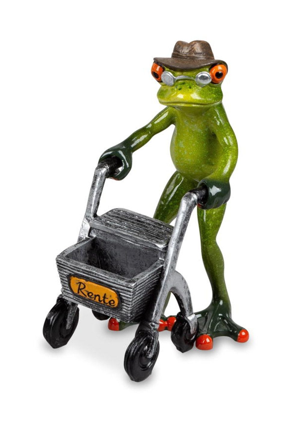 formano Dekofigur Frosch Opa mit Rollator 16 cm Froschfigur Kunststein (1 St)