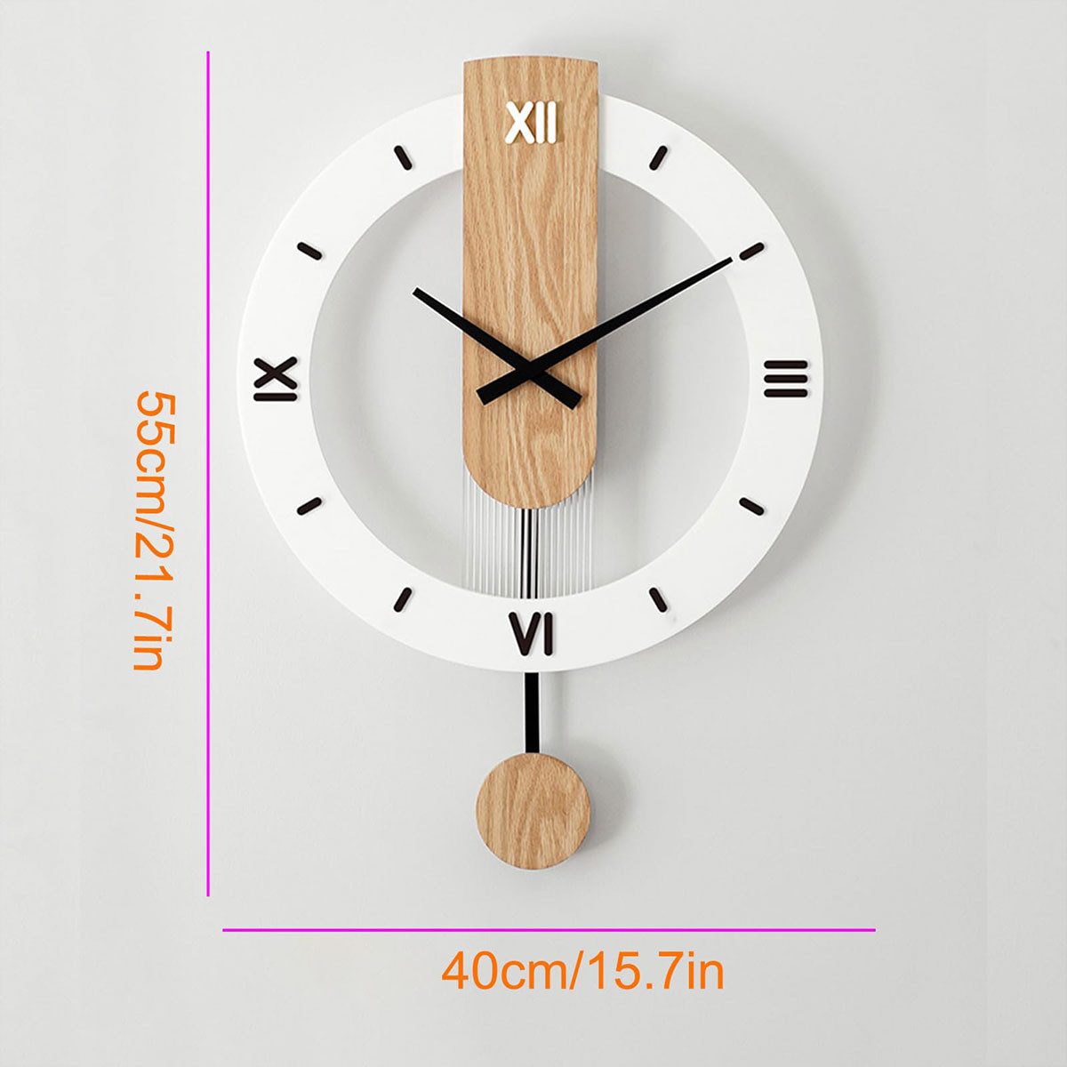 DOPWii Wanduhr Wanduhr, 40cm leise pünktlich günstig online kaufen