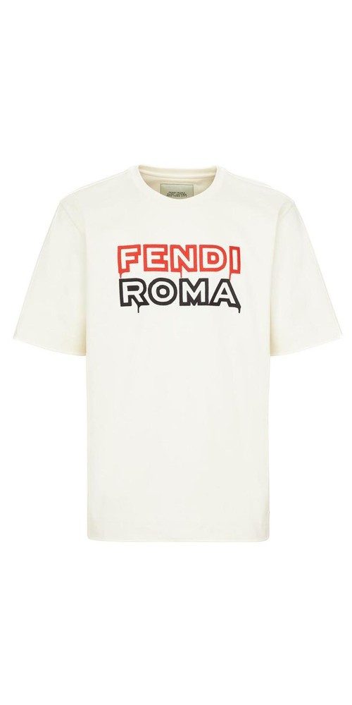 FENDI Print-Shirt FENDI Logo Print T-Shirt günstig online kaufen