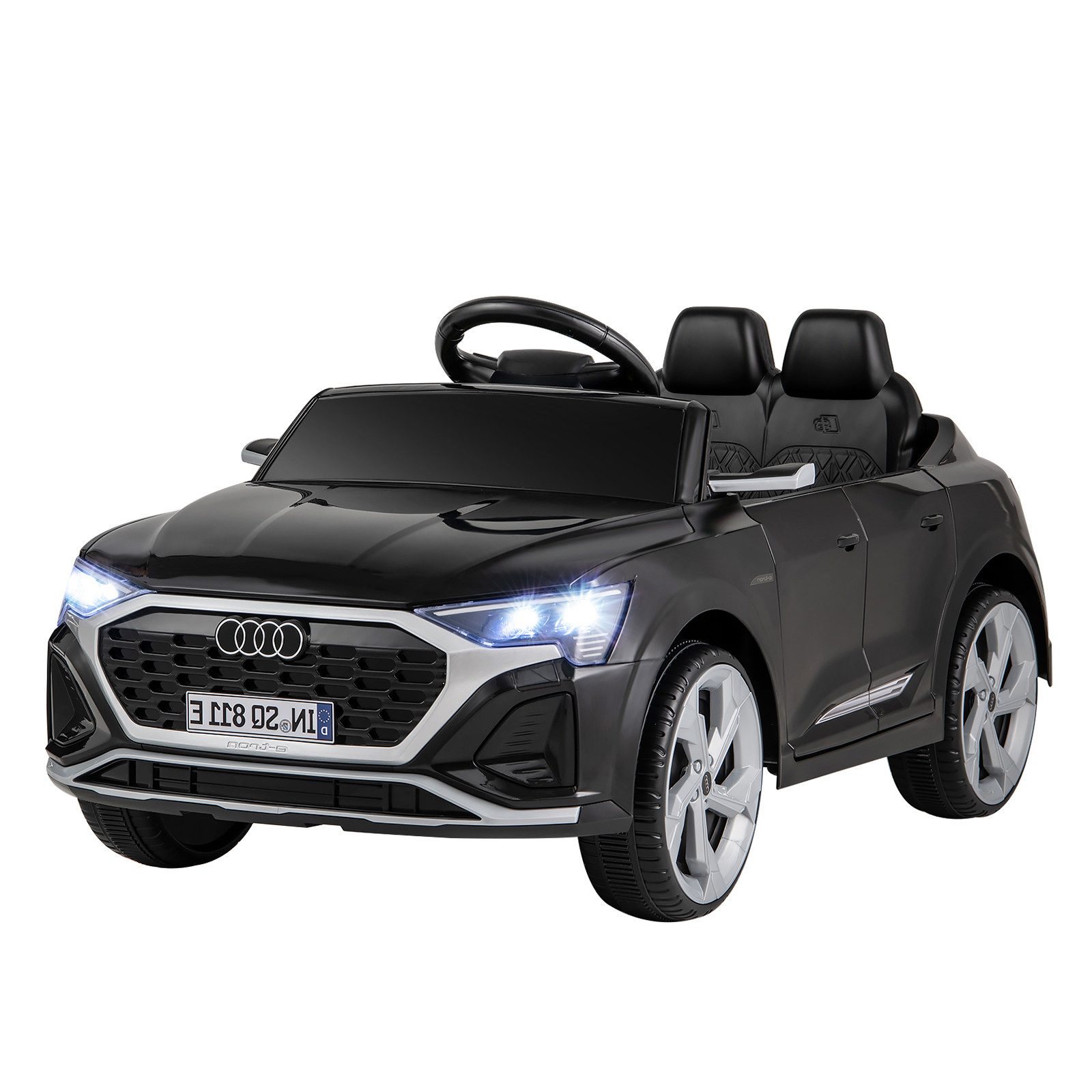 KOMFOTTEU Elektro-Kinderauto, Belastbarkeit 30 kg, Audi SQ8, 12-V-Elektrofahrzeug mit 2,4-G-Fernbedienung