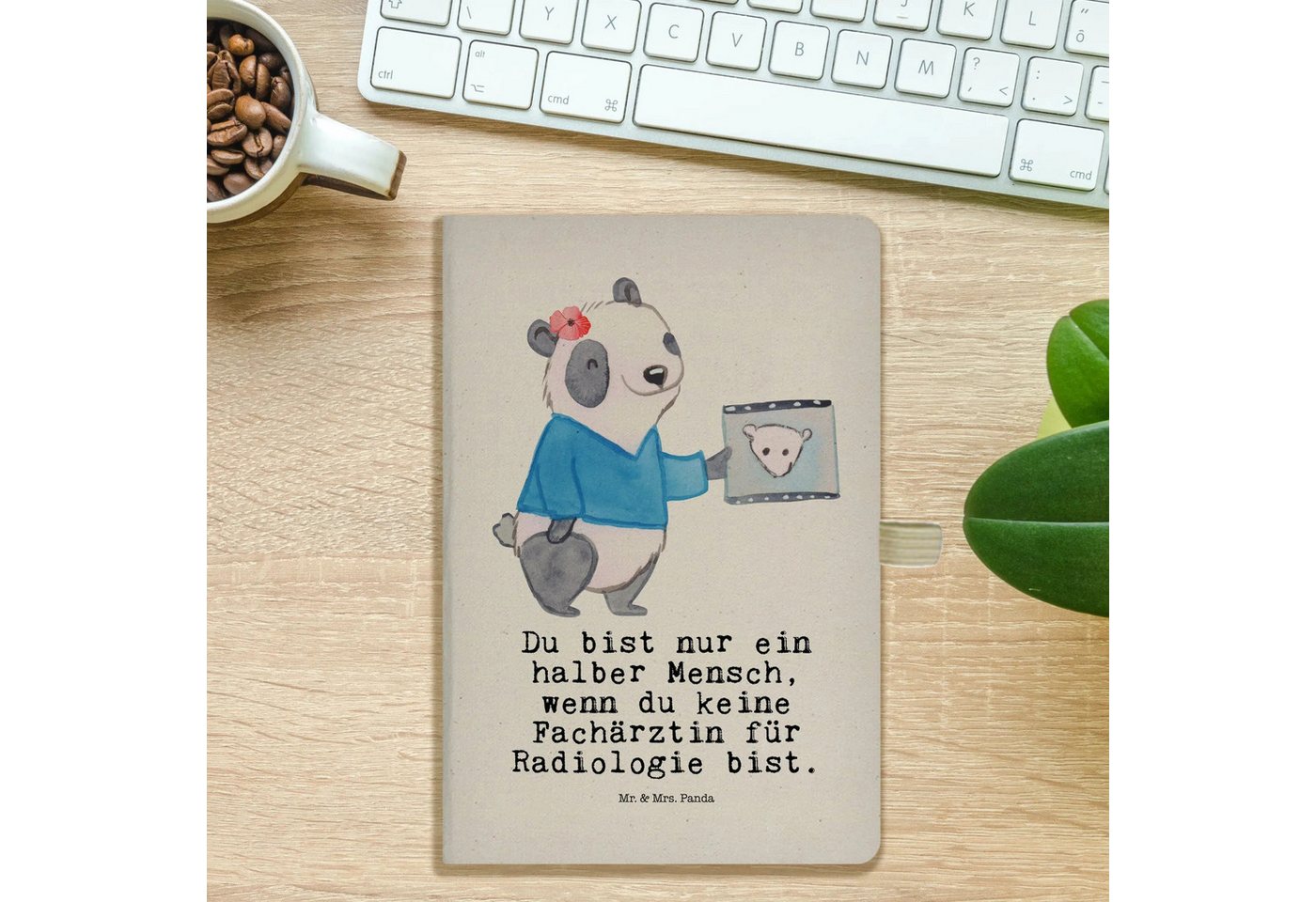 Thumbnail - Mr. & Mrs. Panda Notizbuch Fachärztin für Radiologie Herz - Transparent - Geschenk, A5 Notizbuch Mr. & Mrs. Panda, Kreat...