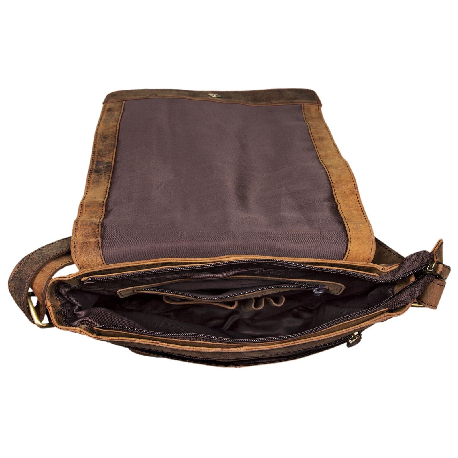 STILORD Schultertasche "Paul" Umhängetasche Herren Leder Hochformat – Bild 4 von 5