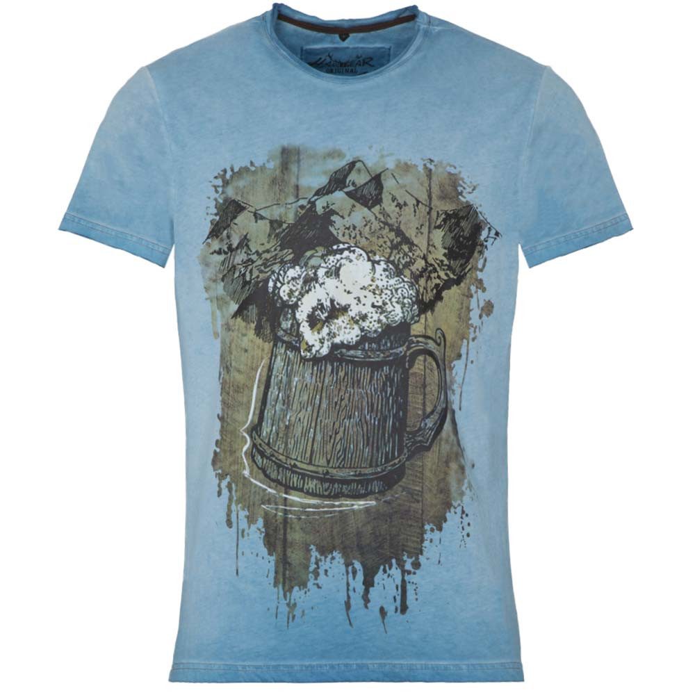 Hangowear T-Shirt T-Shirt Berge & Bier blau