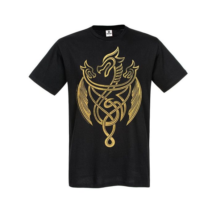 Warner T-Shirt House of the dragon 3 Headed Dragon Goldprint