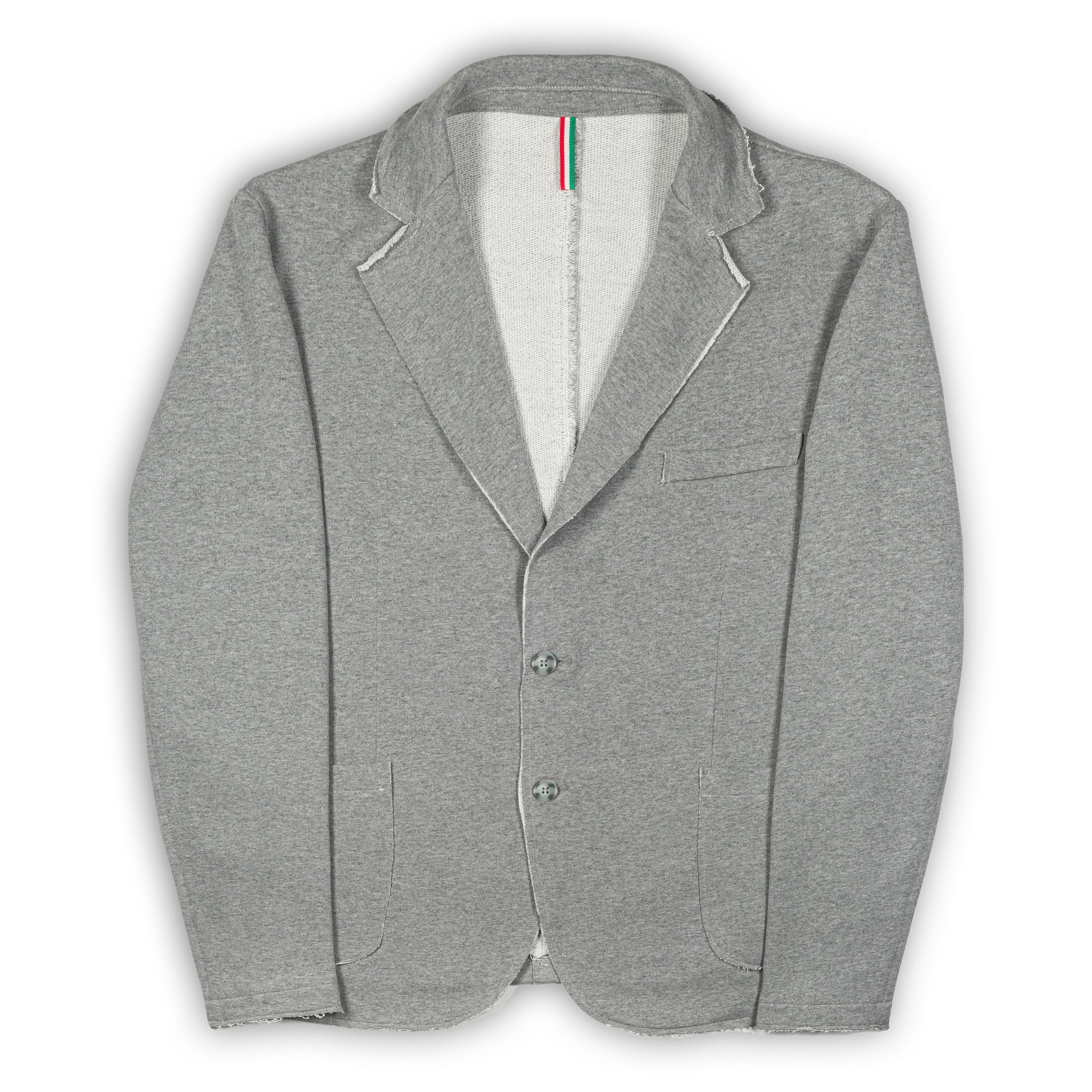 ADM Revolution Sweatsakko ADM Revolution grau, 2-Knopf – Baumwolle, lässig & leicht Handgefertigt in Italien