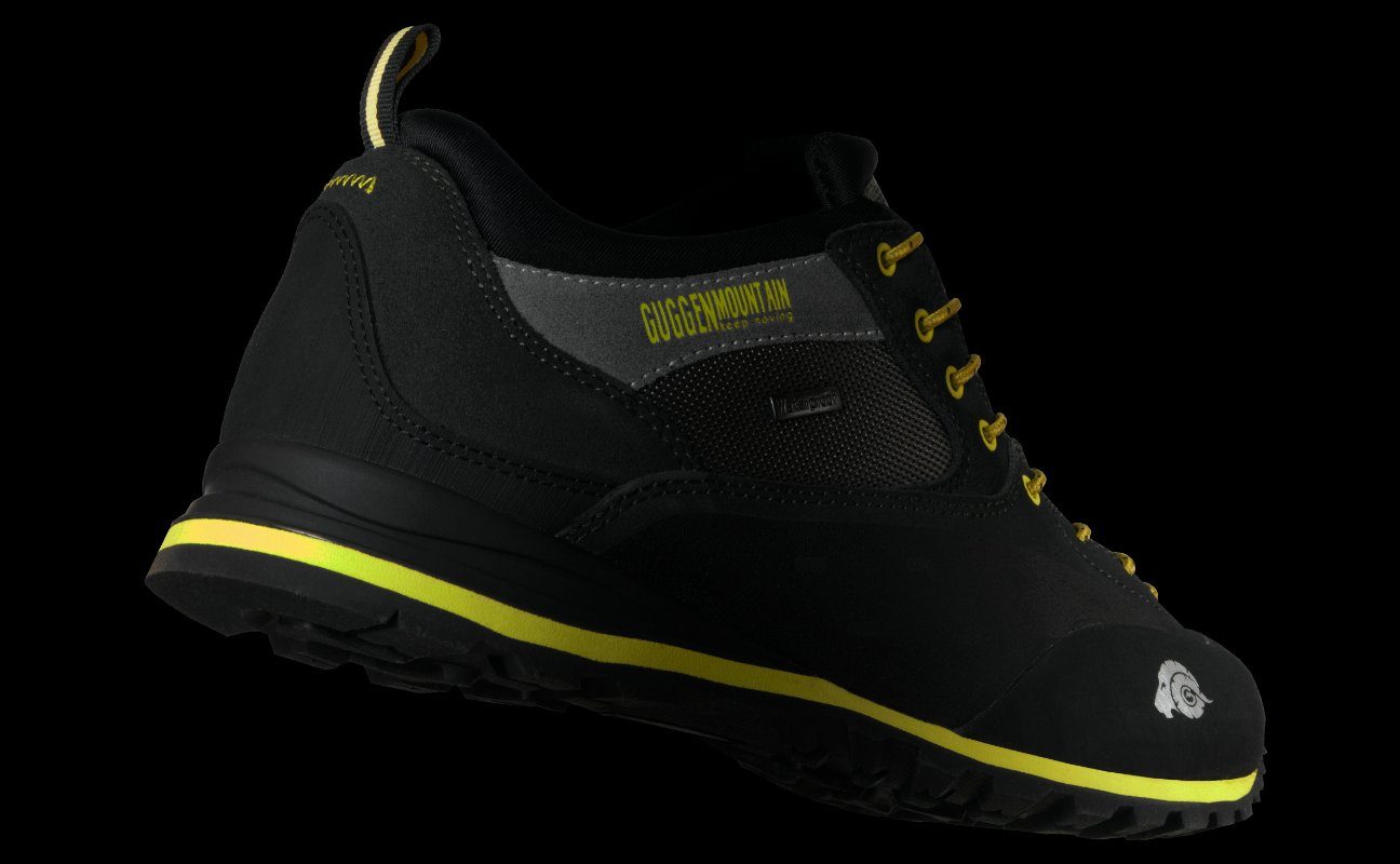 GUGGEN Mountain Trekkingschuh Wanderschuh Herren Zustiegschuh PT022 Gelb Outdoorschuh Verstärkte Schuhspitze Bergschuhe Leder, Herrenwanderschuh