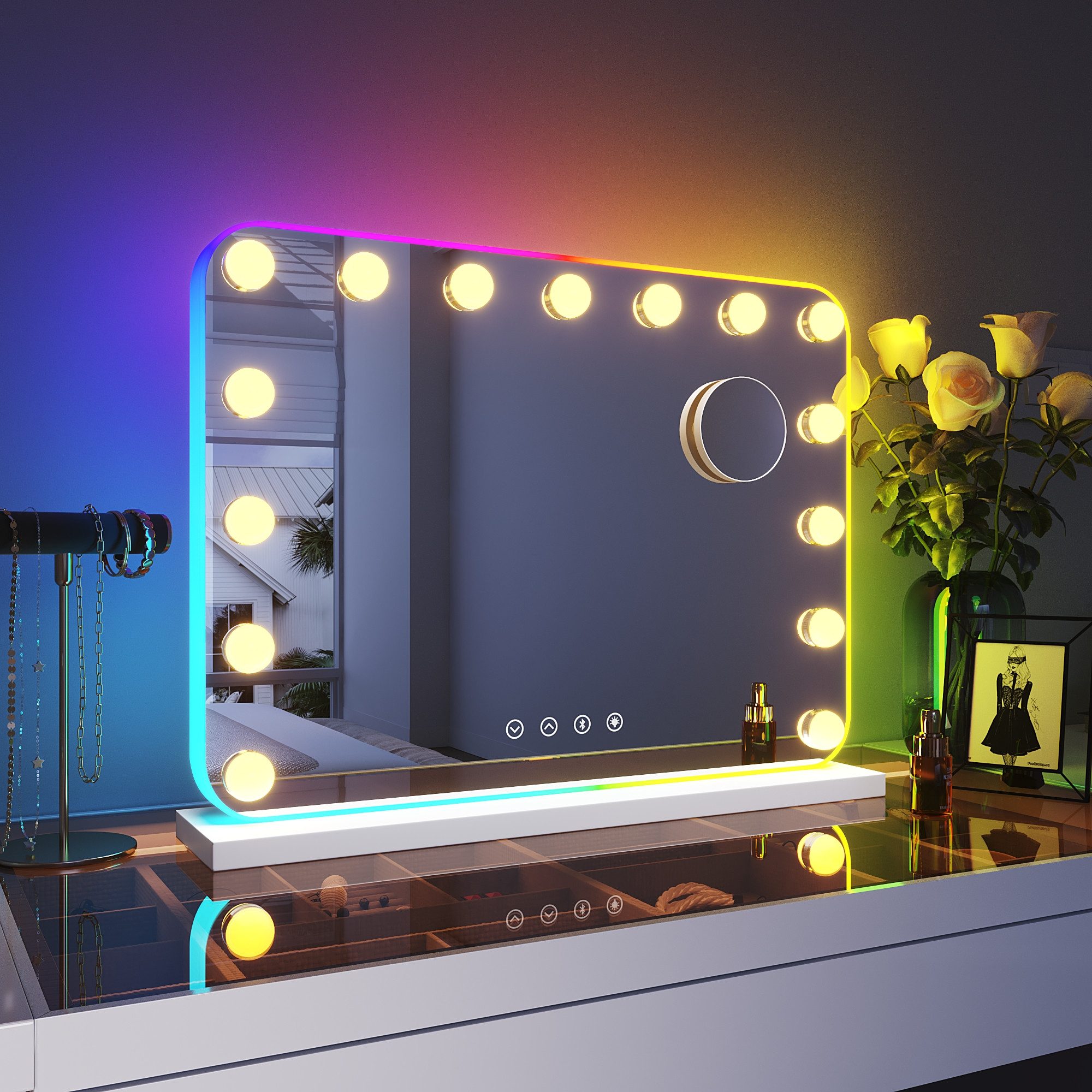 Schminkspiegel Schminkspiegel mit beleuchtung, Make-up, Hollywood Spiegel mit LED