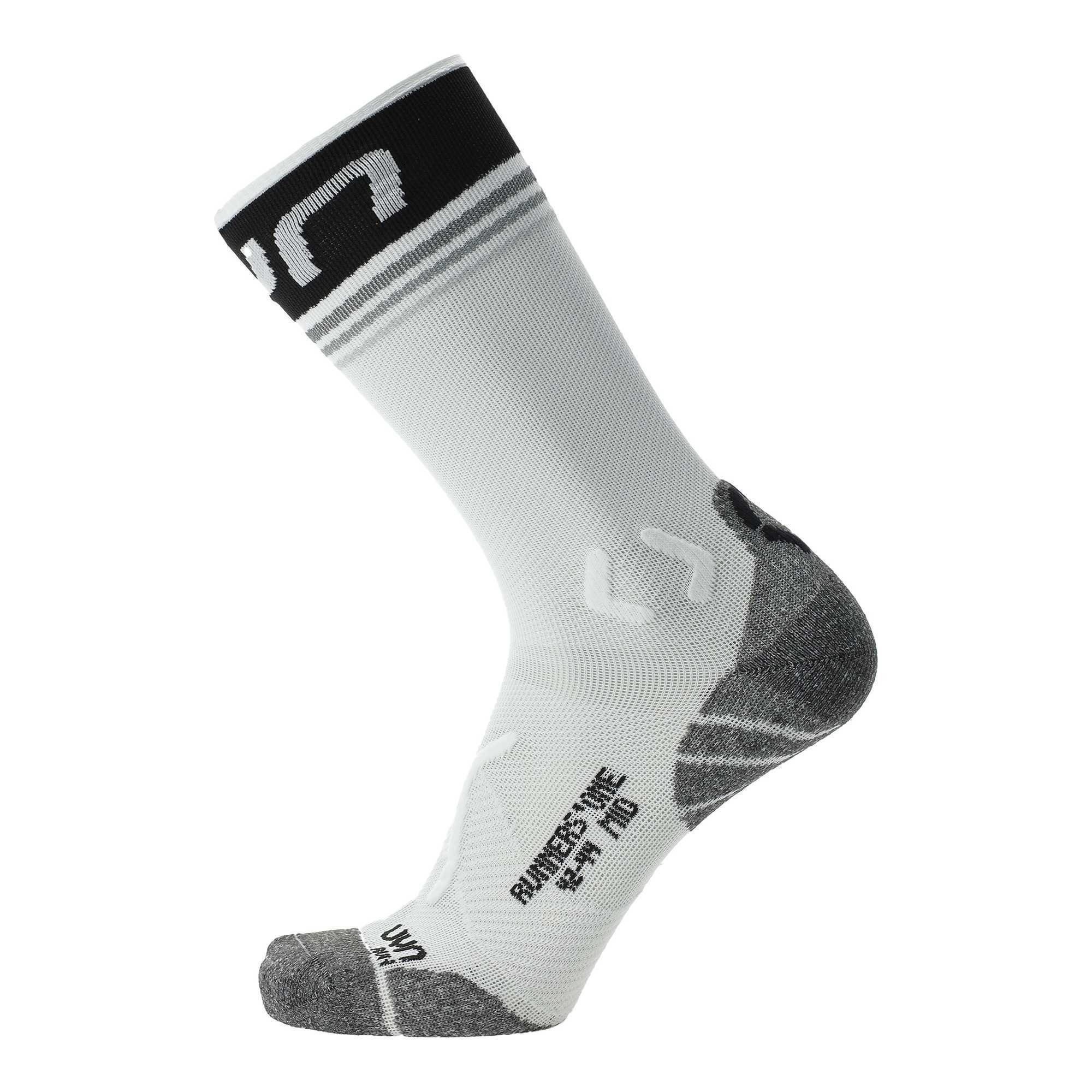UYN Sportsocken Damen Running Socken - One Mid Socks, Crew Socken White - Black