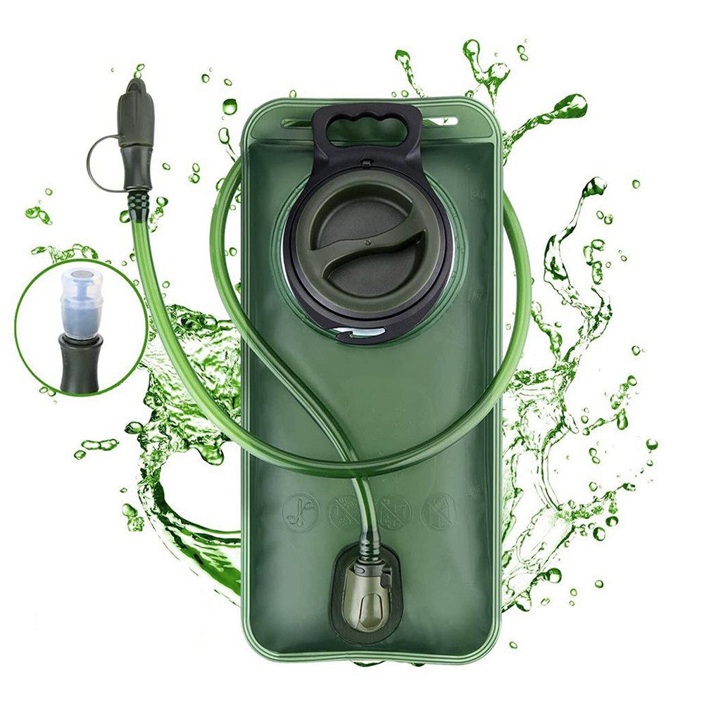 AFKSMILE Trinkblase Trinkblasen, 2L Staubdichte Hydration mit Schlauch und Großer Öffnung
