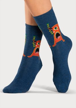 H.I.S Freizeitsocken (5-Paar) mit lustigen Monstermotiven